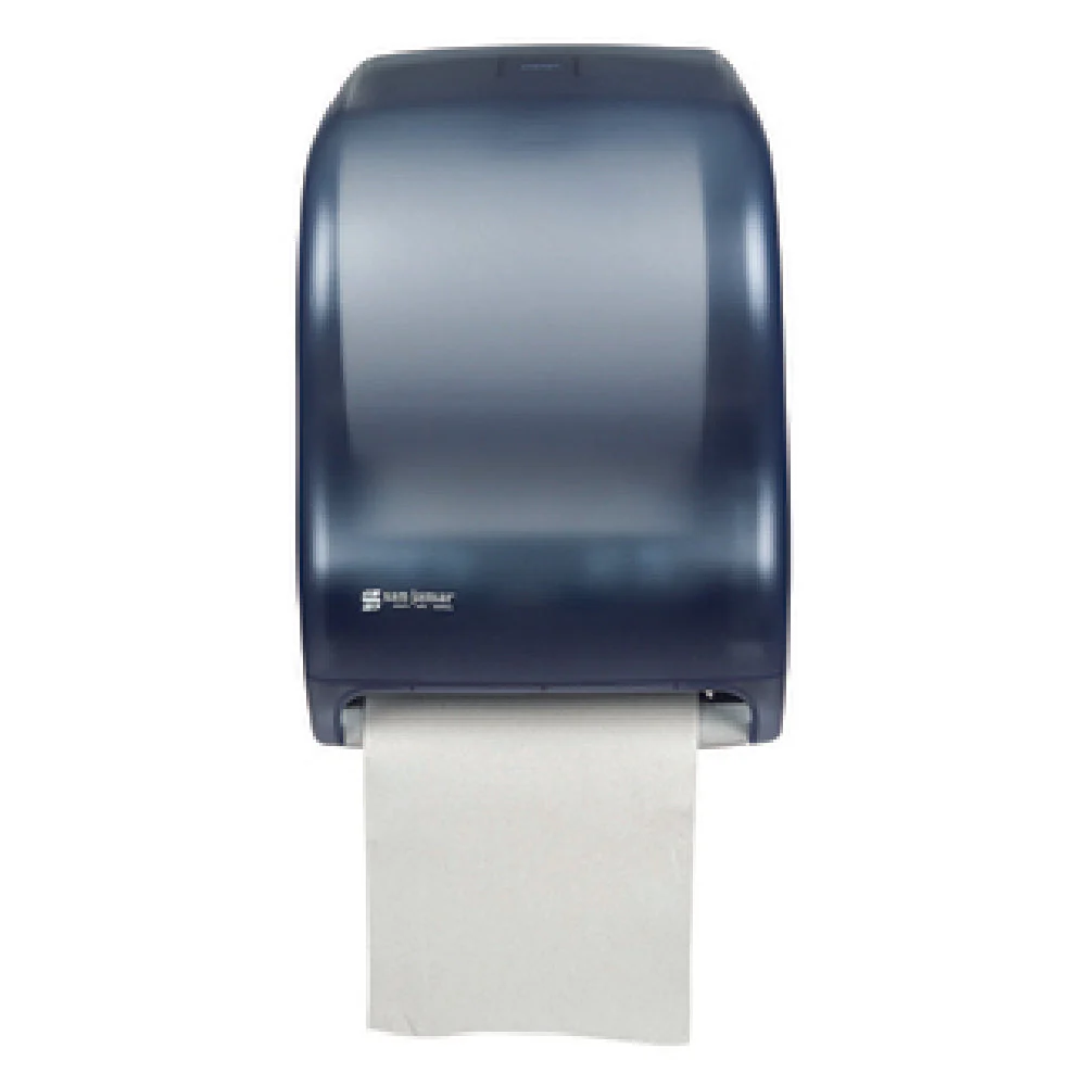 Carlisle T1300TBL 11-3/4 Inch Touchless Paper Towel Dispenser Blue Plastic with Lock
