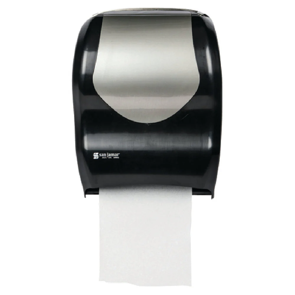 Carlisle T1370BKSS 12-11/16 Inch Touchless Wall Mount Paper Towel Dispenser Black Plastic