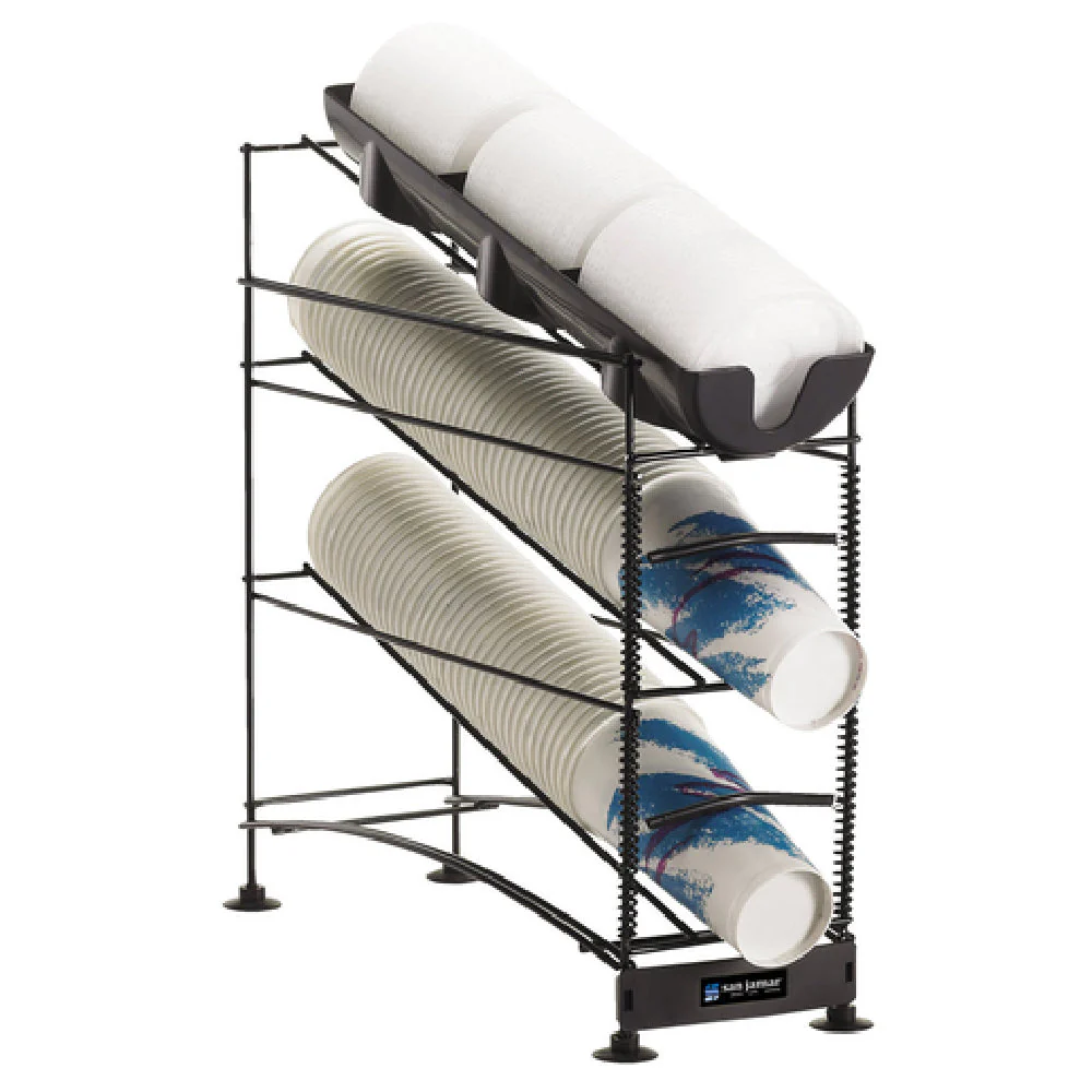 Carlisle C8503WF 6-3/8 Inch Steel Cup and Lid Organizer with 180 Cup Capacity