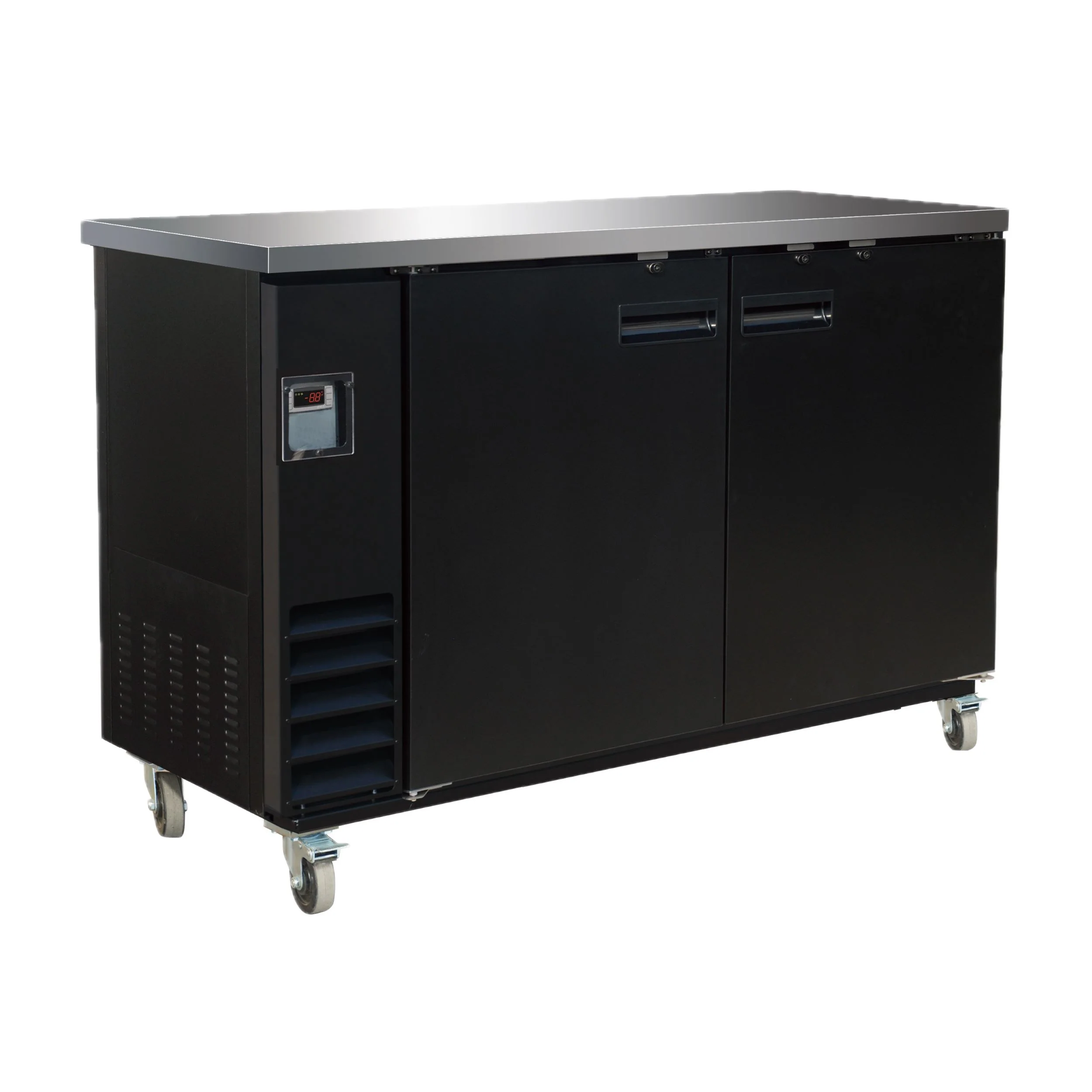 Serv-Ware 61" 2-Door Back Bar Cooler - Solid Door Commercial Refrigerator