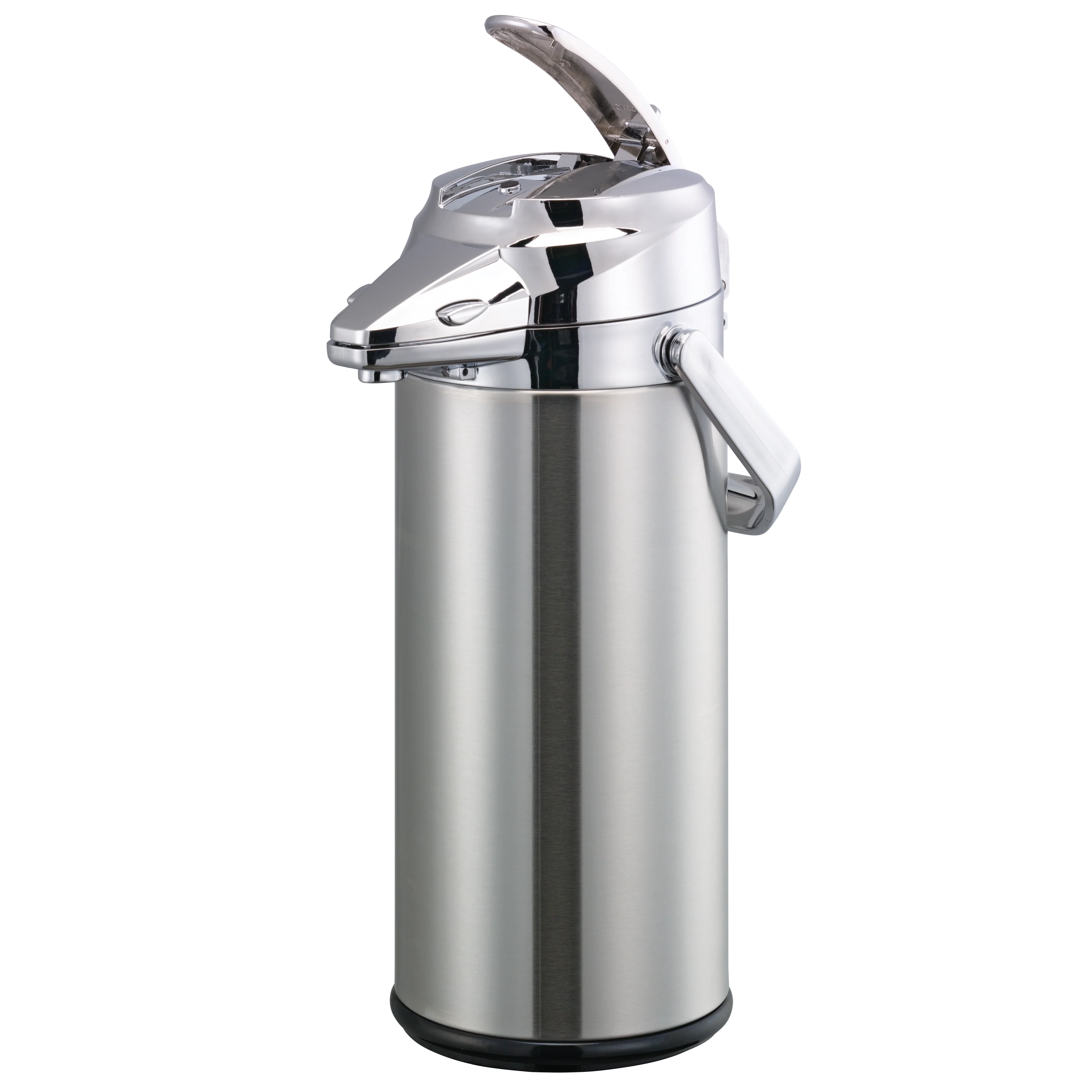 Signa-Air 2.2-Liter Stainless Vacuum Insulated Airpot with Lever Pump Lid in Brushed Stainless and Chrome