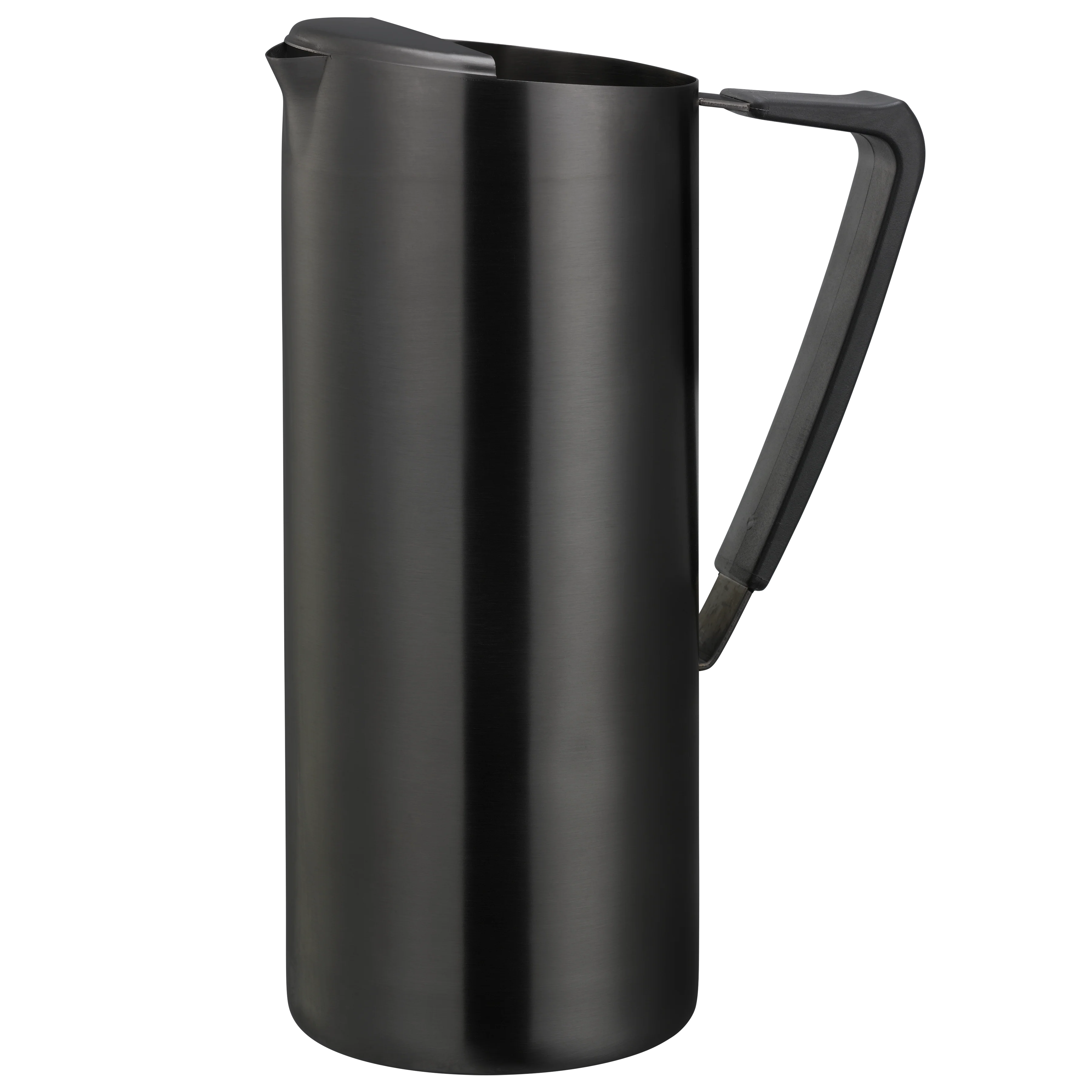 Slim 1.9-Liter Stainless Water Pitcher with Ice Guard in Black Onyx