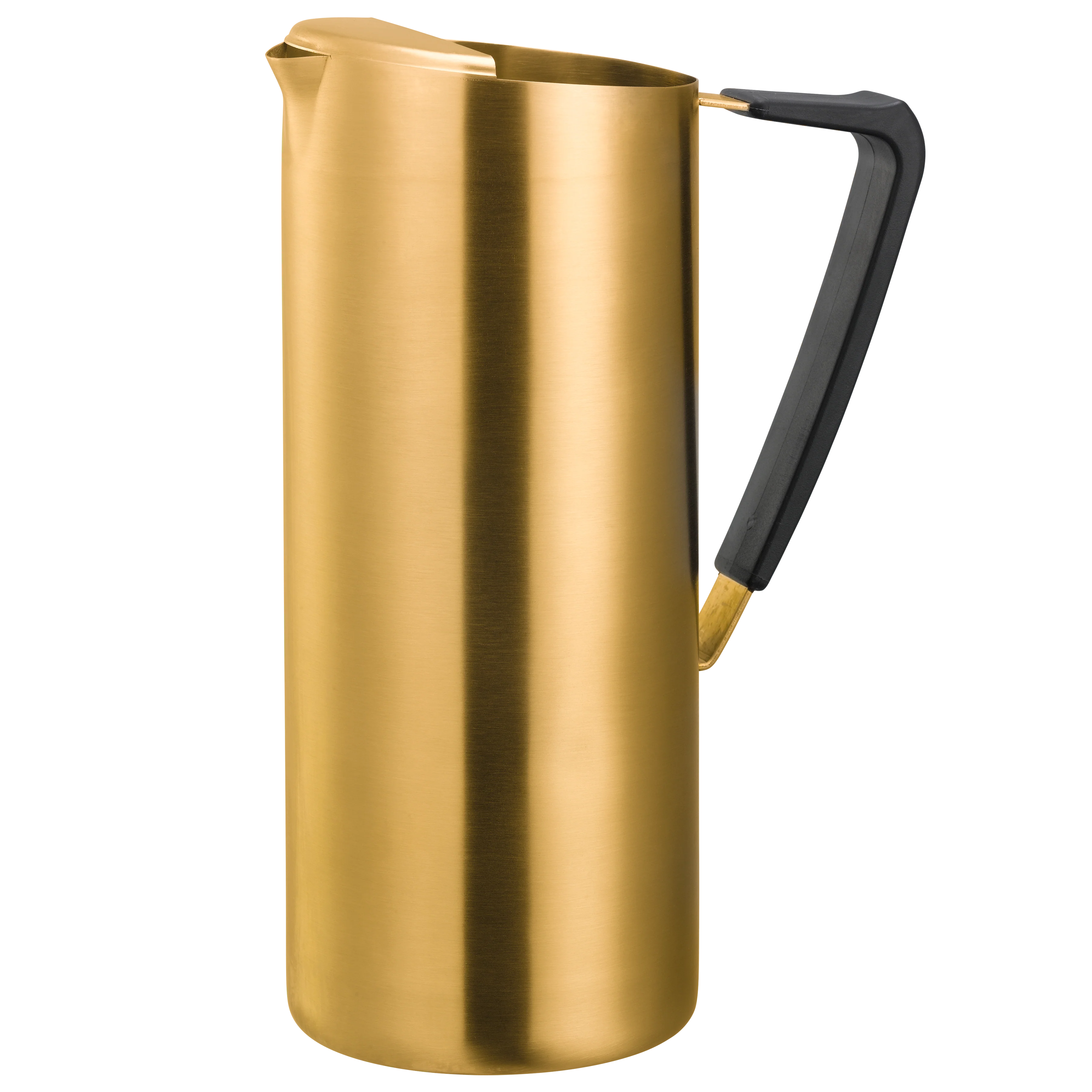 Slim 1.9-Liter Stainless Water Pitcher with Ice Guard in Vintage Gold