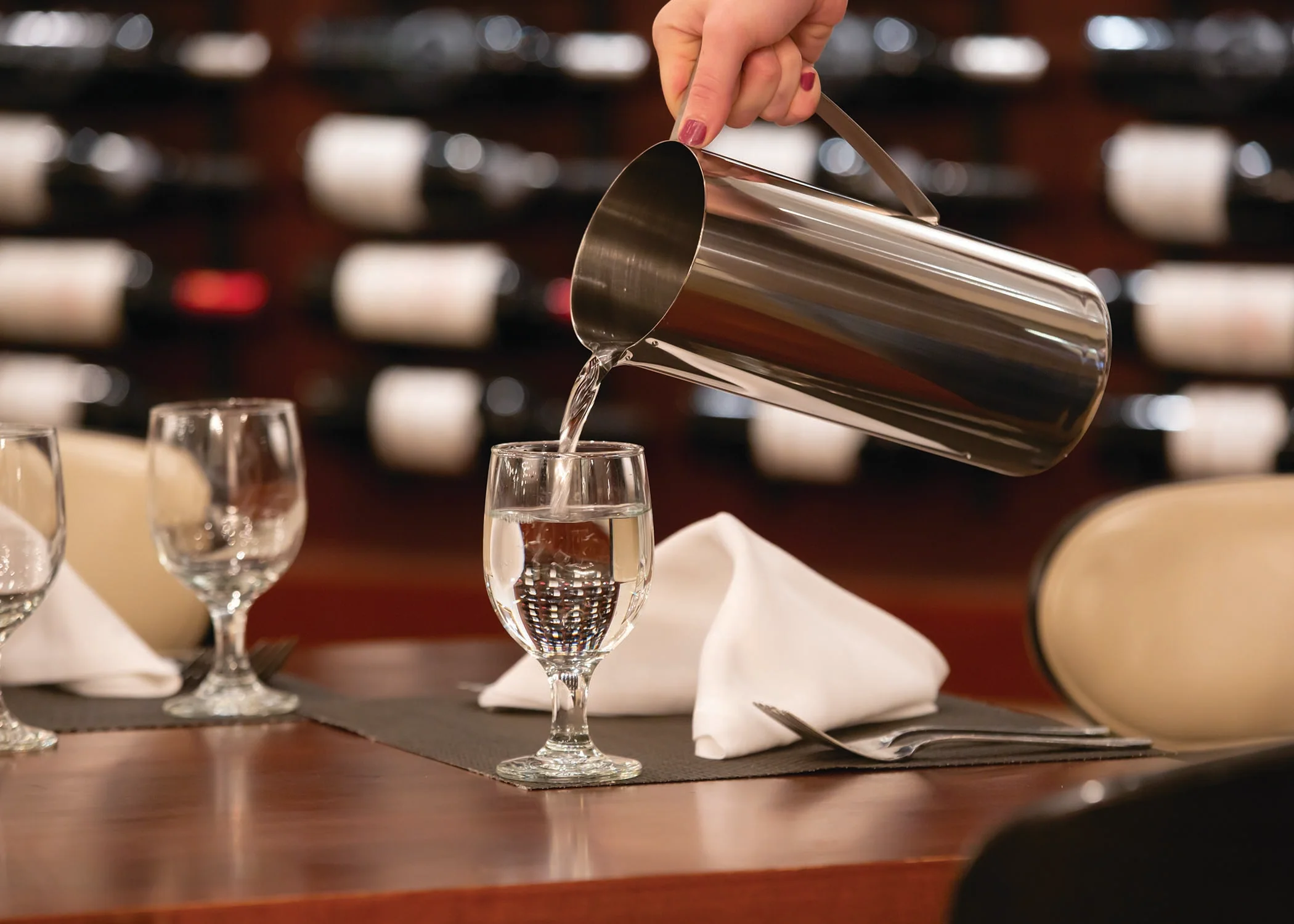 Slim 1.9-Liter Stainless Water Pitcher without Ice Guard in Polished Stainless - Image 2