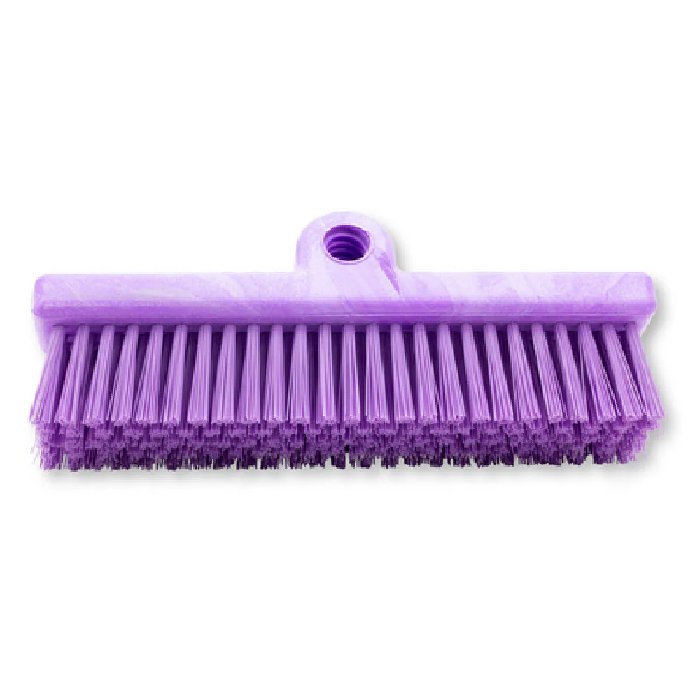 Carlisle 40423EC68 10 Inch Purple Dual Surface Floor Scrub Brush Head with Crimped Bristles