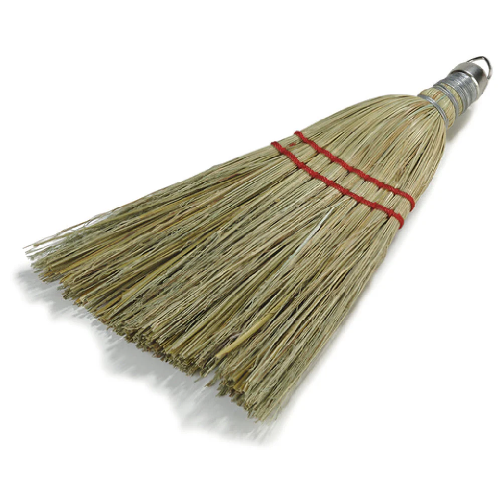 Carlisle 3663300 10 Inch Whisk Broom Corn Bristles with Metal Cap Corn Color