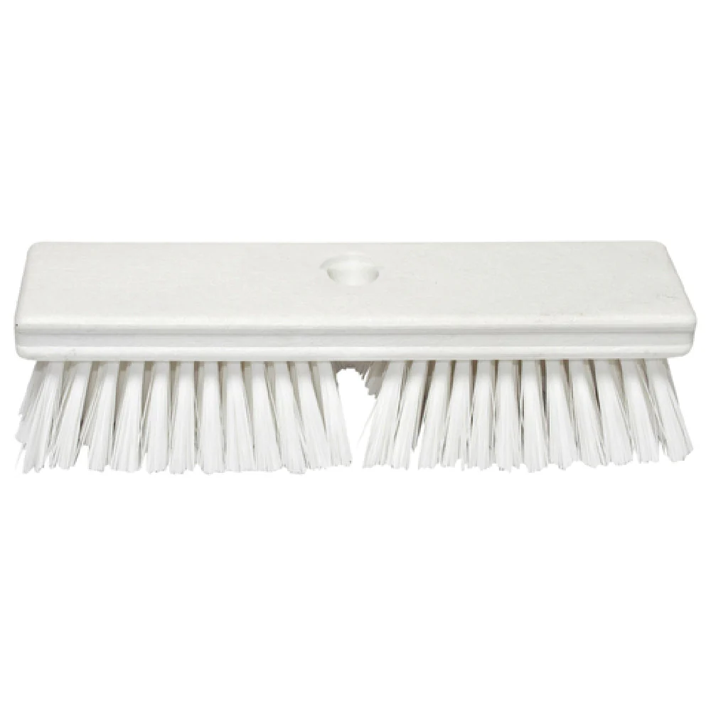 Carlisle 41722EC01 10 Inch Deck Brush with Threaded Hole Polyester Bristles Brown