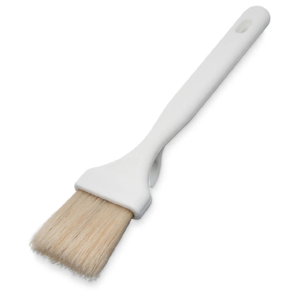Carlisle 4037800 2 Inch Pastry Brush Boar Bristles Plastic Handle White