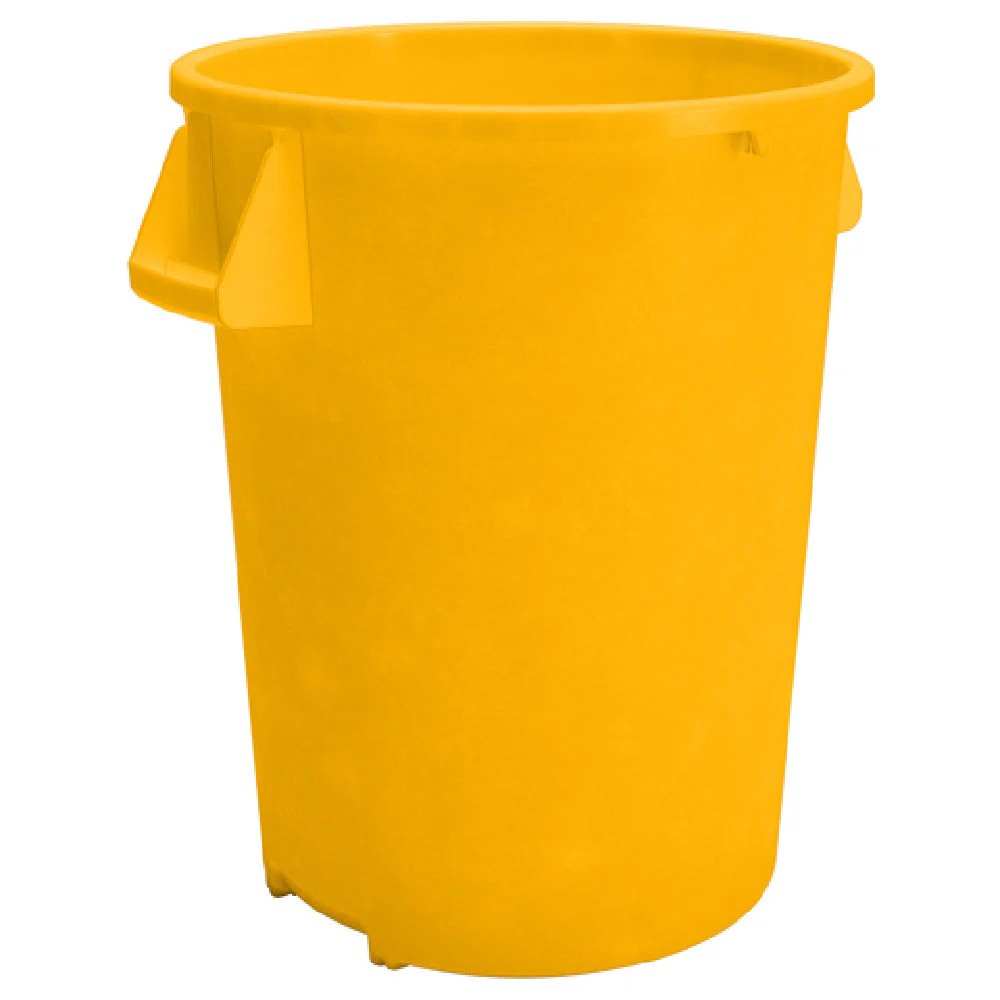 Carlisle 84102004 19-9/20 Inch Round Waste Bin Yellow Polyethylene