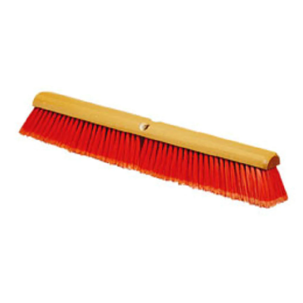 Carlisle 4501424 24 Inch Push Broom Head Hardwood Block Orange
