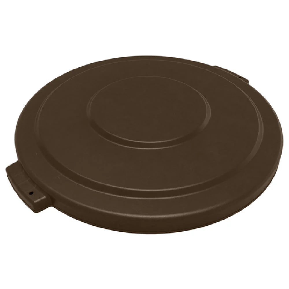 Carlisle 84104501 24-16/25 Inch Round Trash Receptacle Lid Heavy Duty Brown Polyethylene