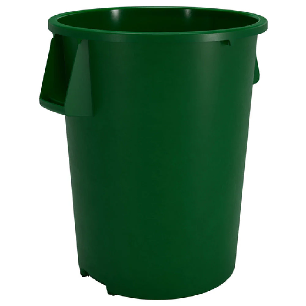 Carlisle 84104409 24-1/3 Inch Round Trash Container Green Polyethylene