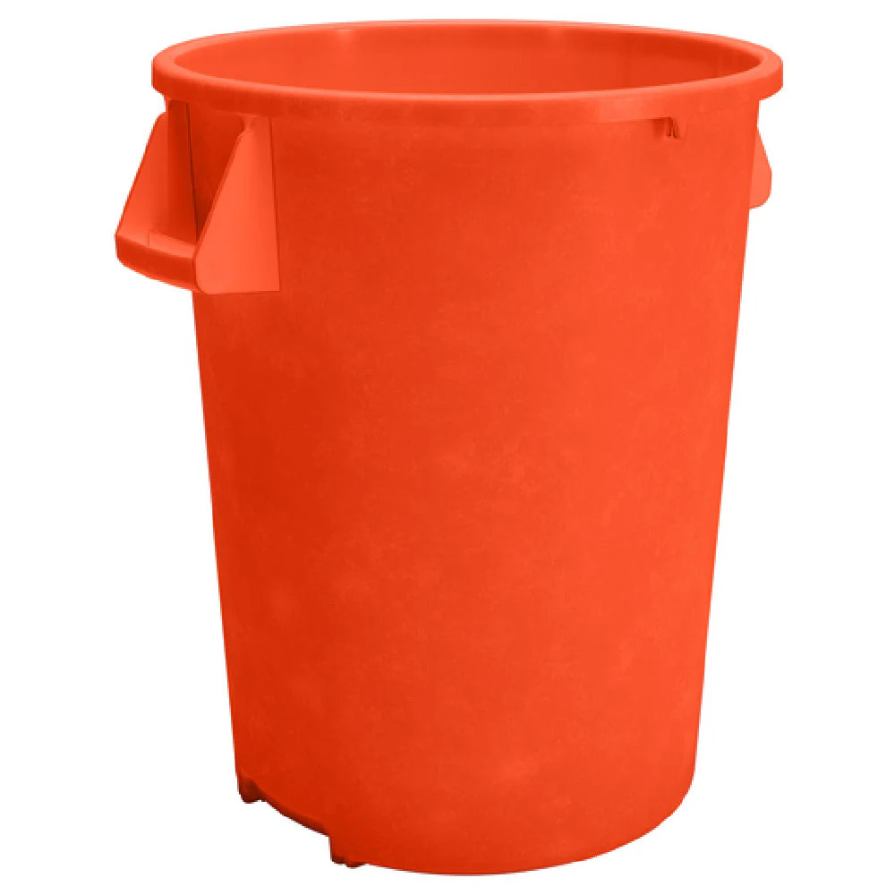 Carlisle 84104424 24-1/3 Inch Round Waste Bin Trash Container Polyethylene Orange