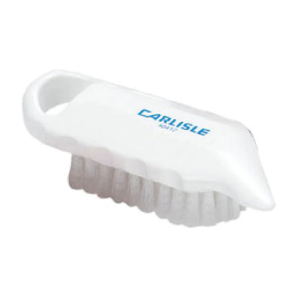 Carlisle 4041202 5-3/4 Inch Scraper-edge Grip Potato Brush Medium-stiff Polyester White