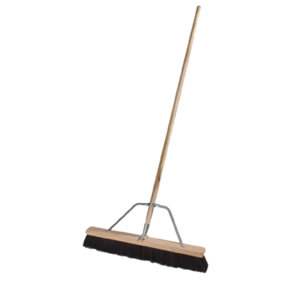 Carlisle 367360TC03 24 Inch Medium Duty Floor Sweep Hardwood Block with Handle Black