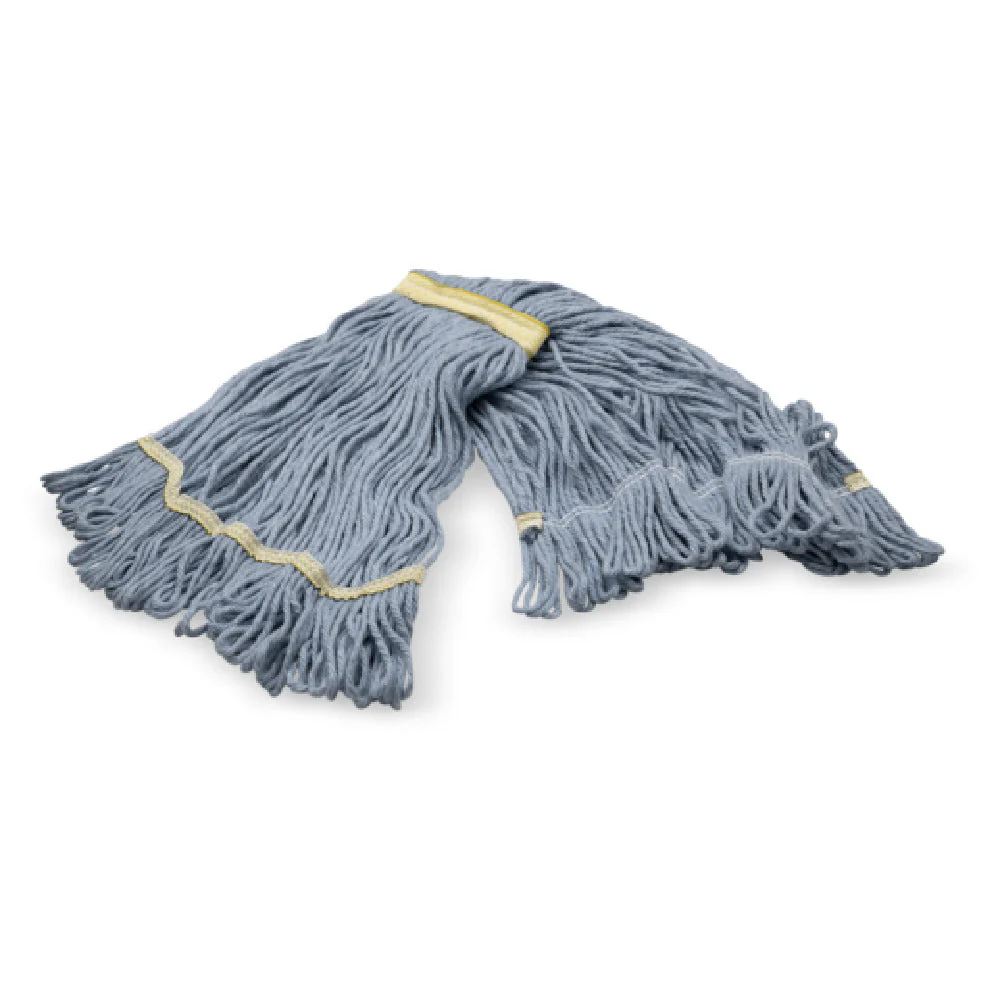 Carlisle 369413B14 Small Looped-end Wet Mop Head Blue Cotton/Synthetic Blend 5 Inch Band