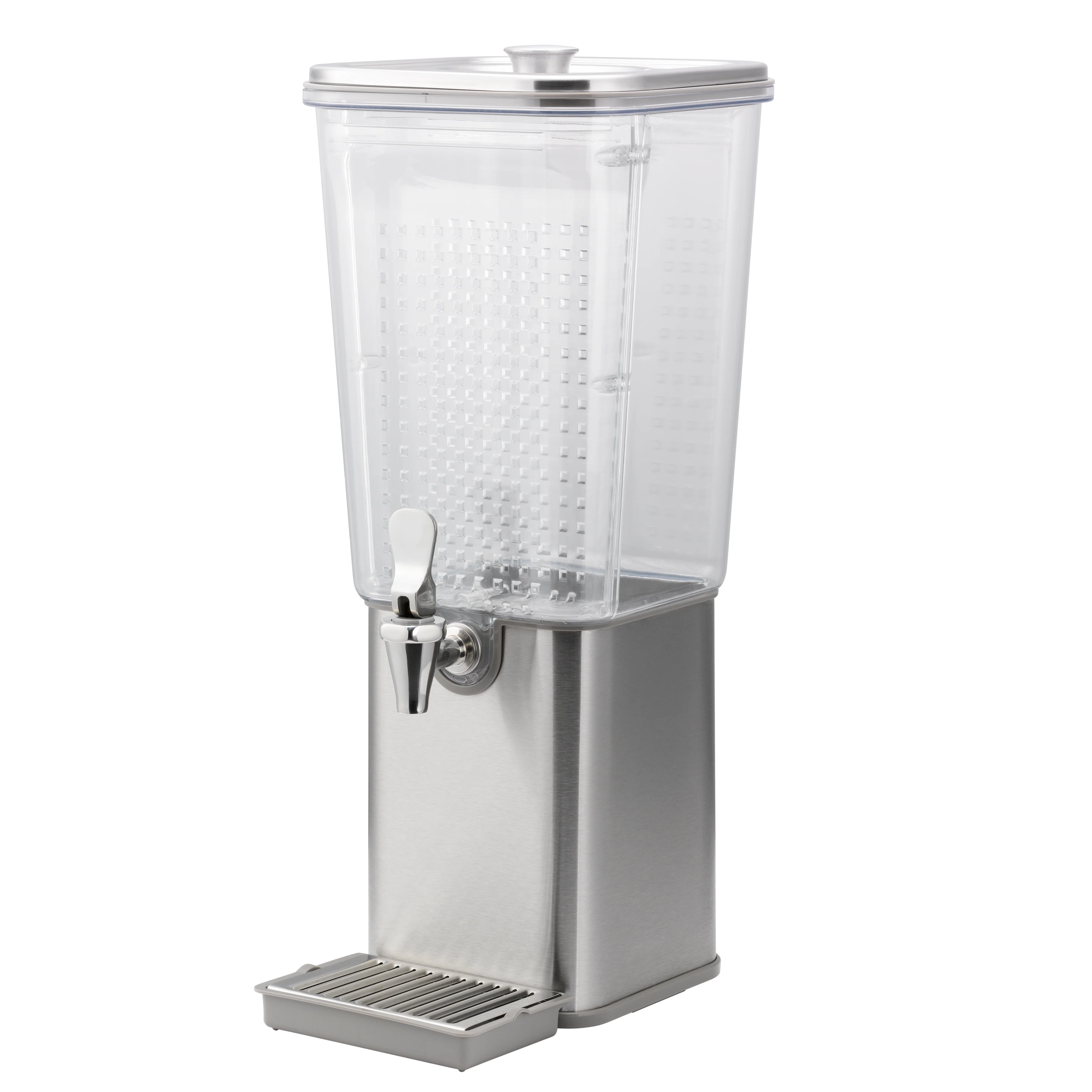 Square Infusion 3-Gallon Stainless Beverage Dispenser in Brushed Stainless