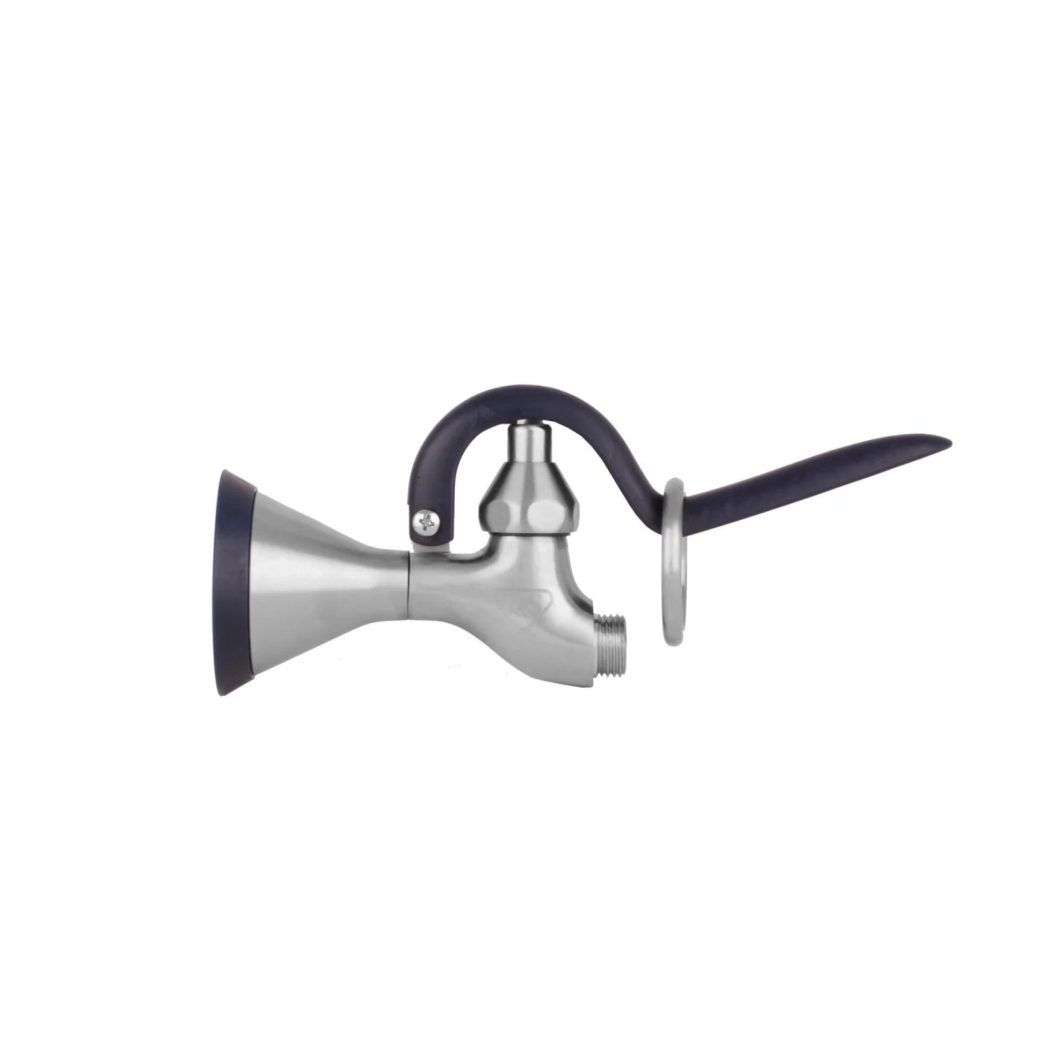 T&S Brass S-0107-Y 1.15 GPM Stainless Steel Spray Valve Assembly - Blue Rubber Bumper & Hold-down Ring