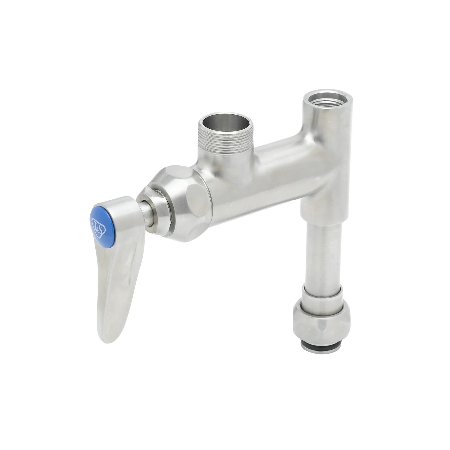 T&S Brass S-0155-LNEZ EasyInstall Add-On Faucet Base - Quarter-Turn Eterna Cartridge & Lever Handle