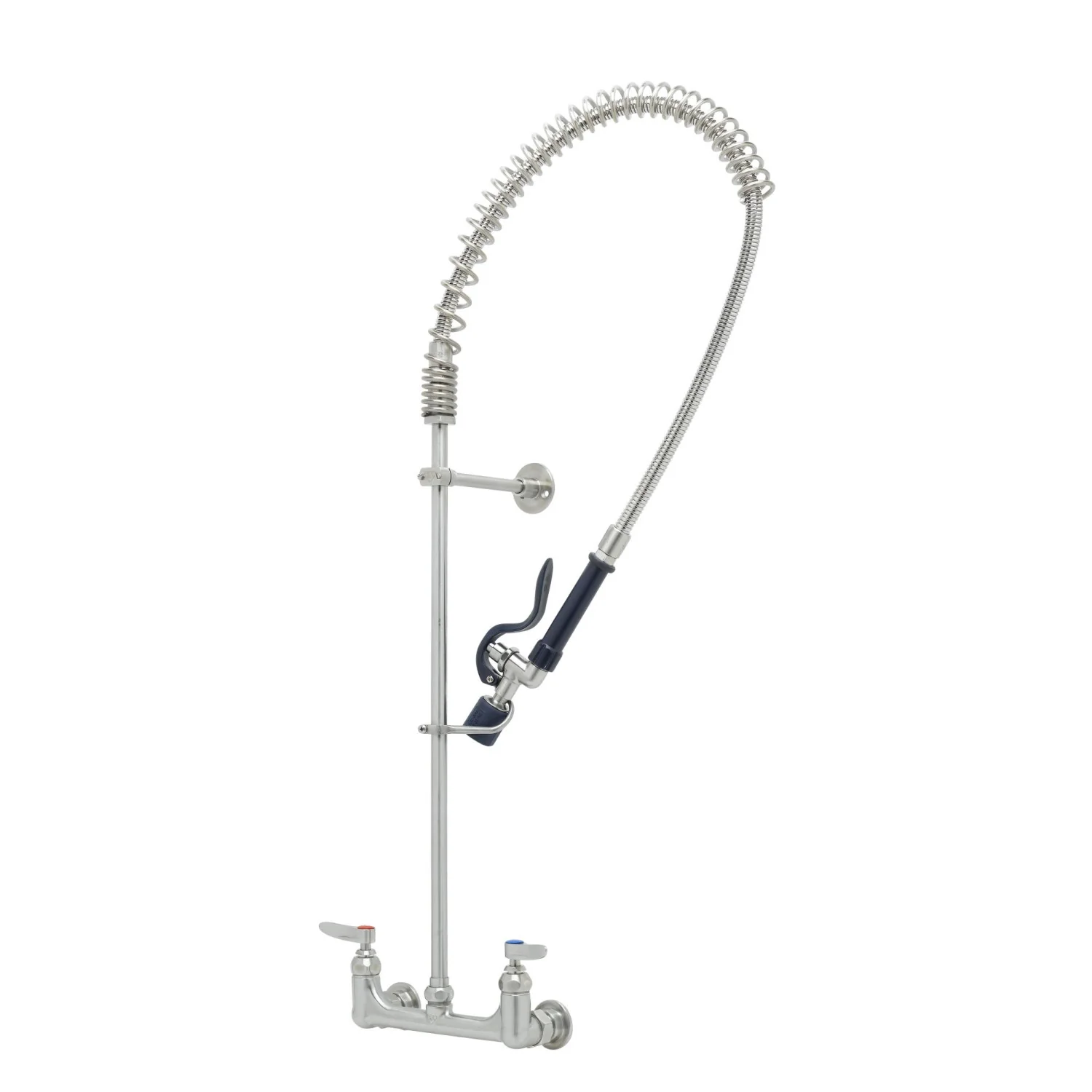 T&S Brass S-0133-BJ 8" Wall Mount Stainless Steel Pre-Rinse Unit - S-0107-J 1.07 GPM Valve