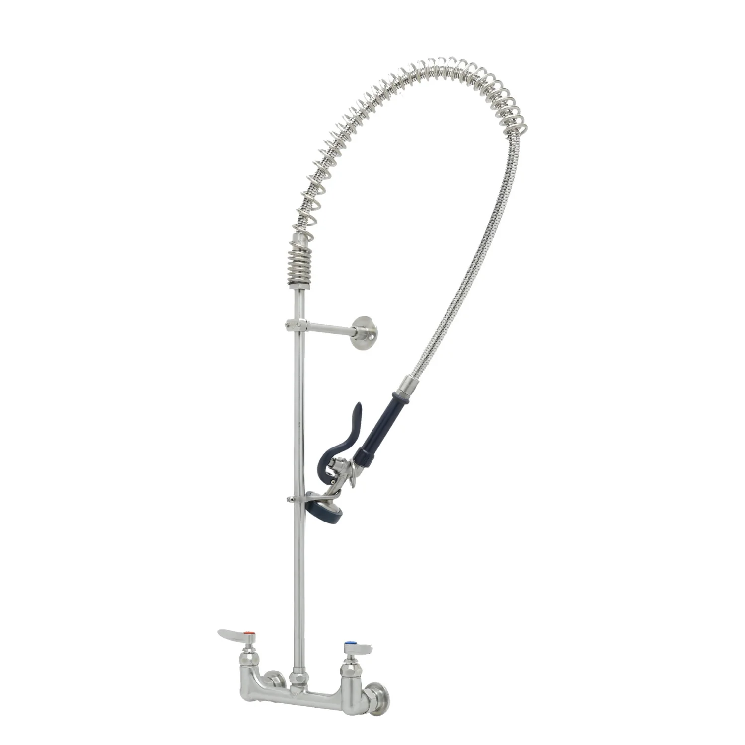 T&S Brass S-0133-B 8" Wall Mount Stainless Steel Pre-Rinse Unit - S-0107 1.15 GPM Valve