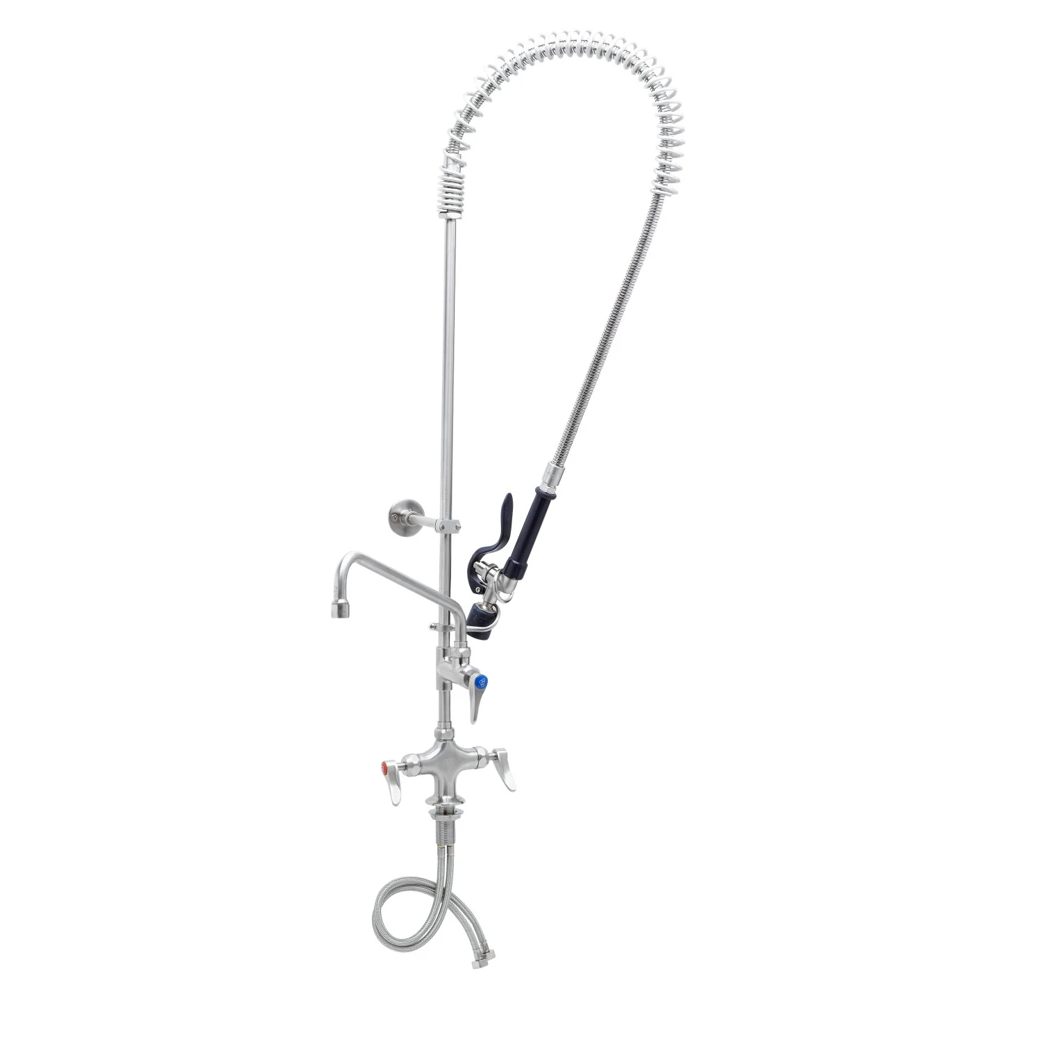 T&S Brass S-0113-12-CR-BJ 12" Swing Nozzle Stainless Steel EasyInstall Pre-Rinse - S-0107-J 1.07 GPM