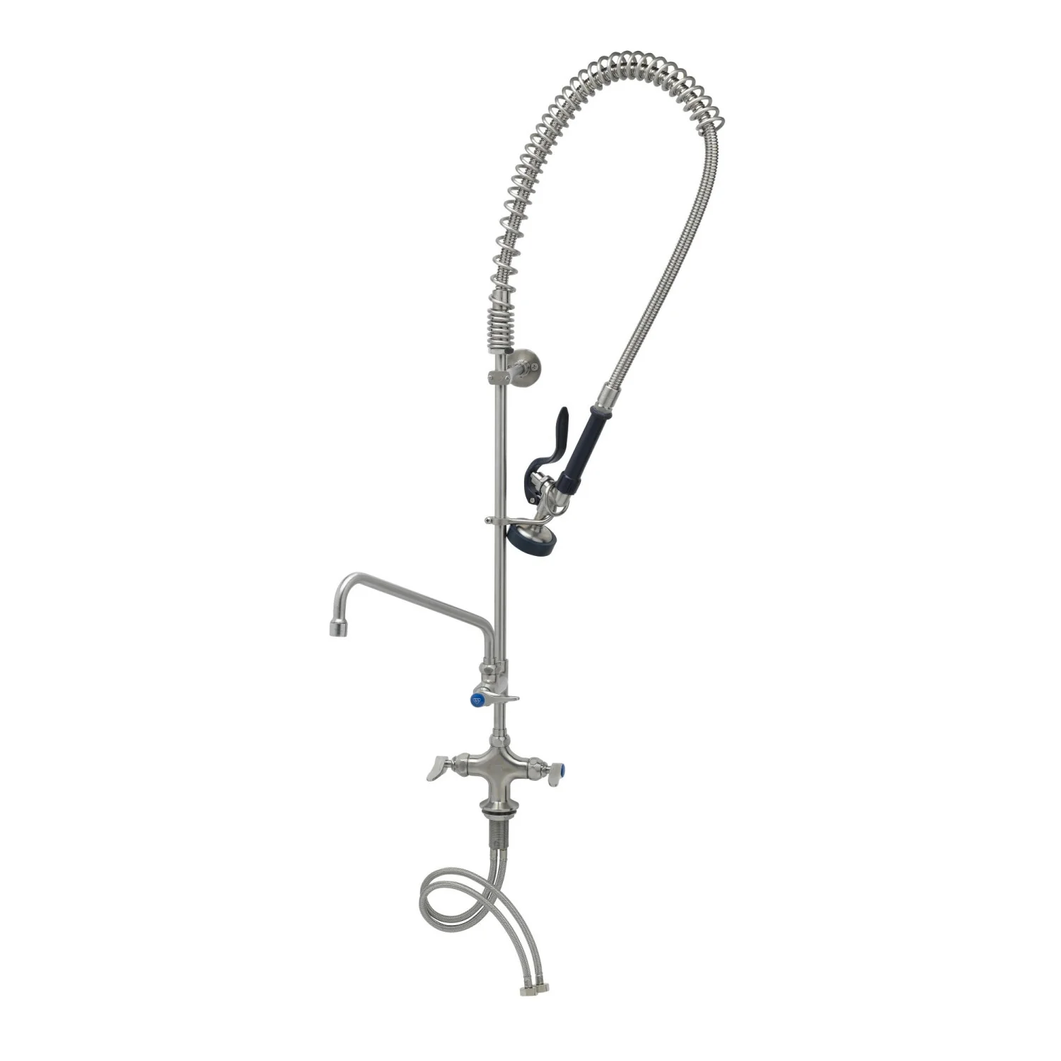 T&S Brass S-0113-A14-B 14" Swing Nozzle Stainless Steel EasyInstall Pre-Rinse - S-0107 Valve