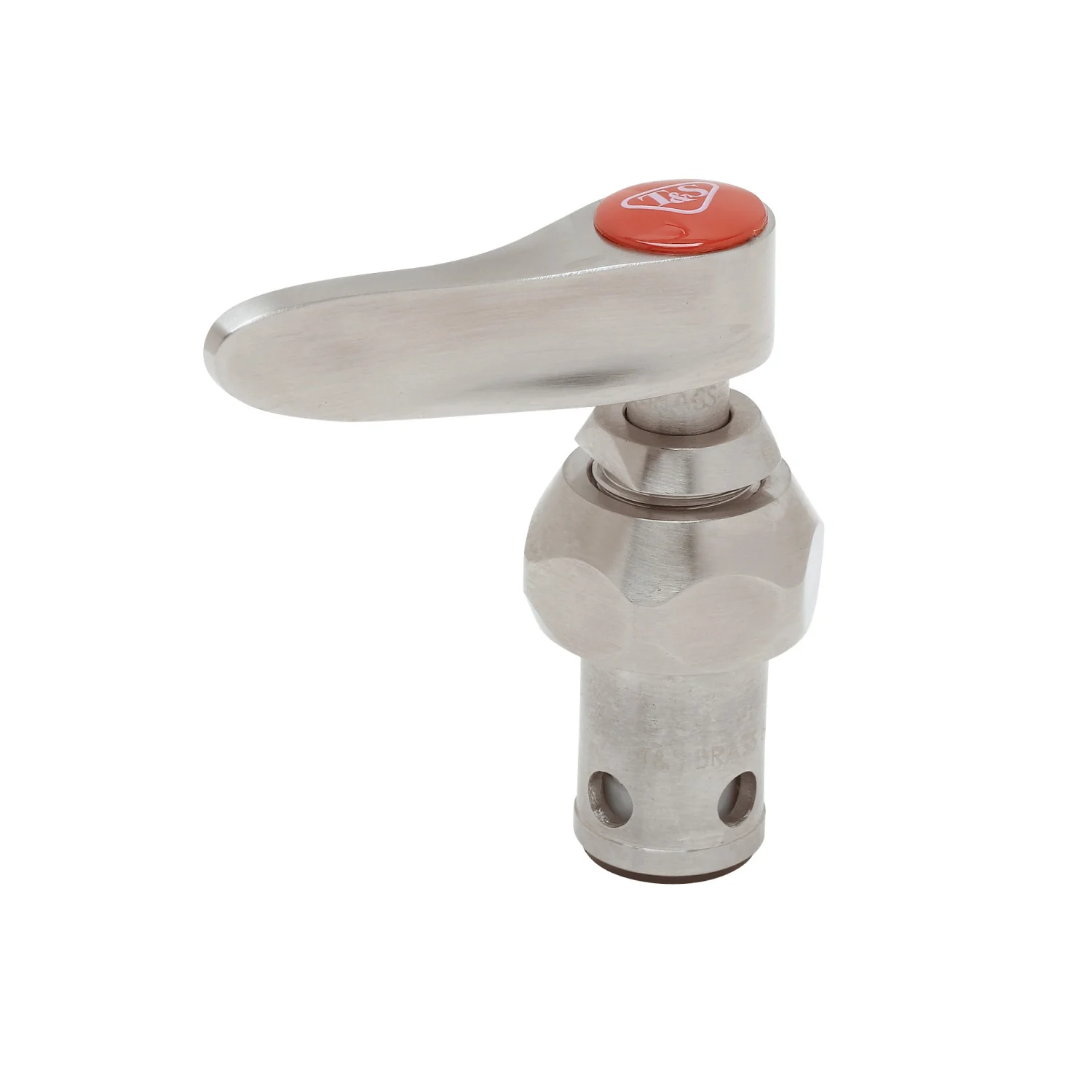 T&S Brass S002712-30FT RTC Full-Turn Eterna Cartridge Assembly - Stainless Steel, Spring Check & Red Index