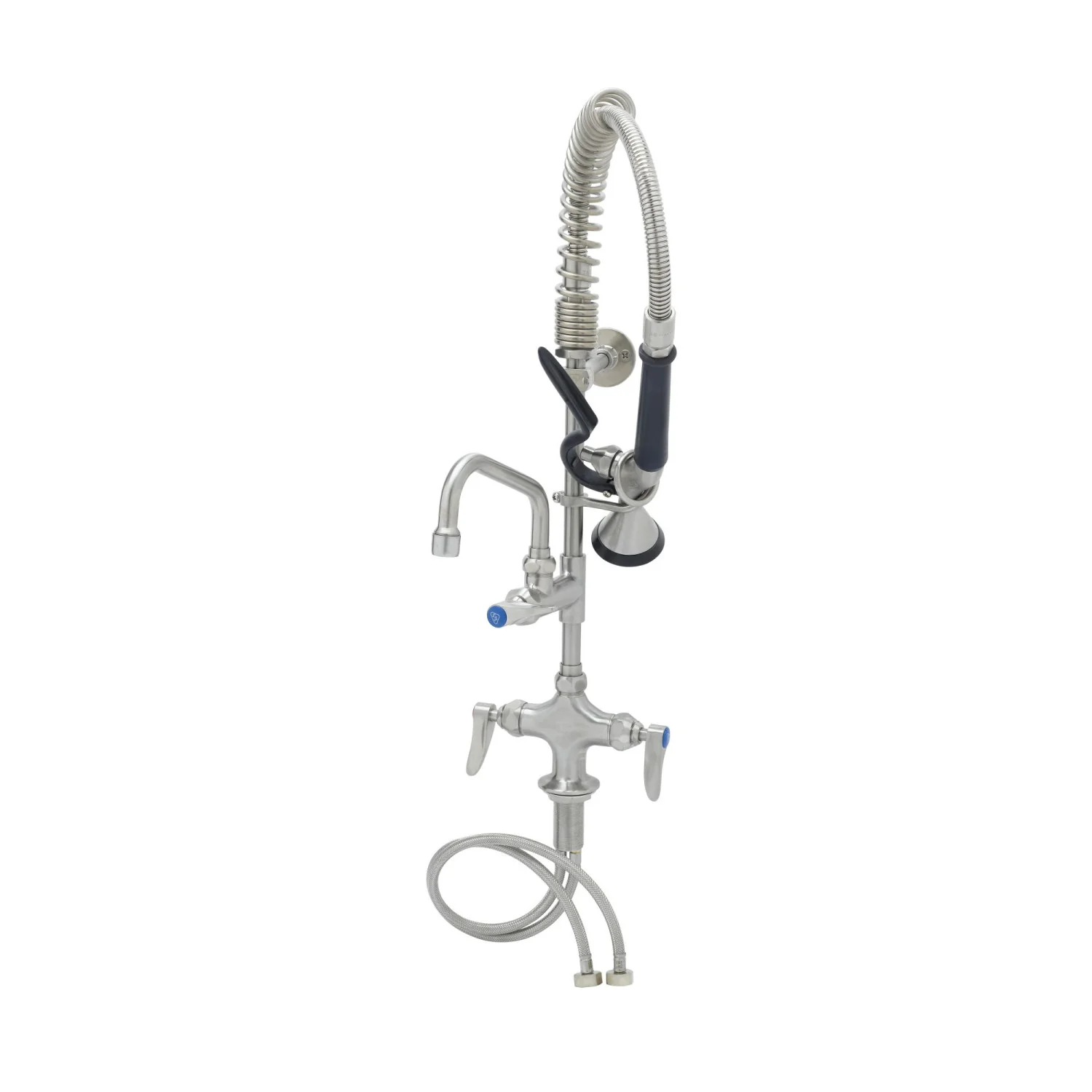 T&S Brass SMPF-2DLN-06 6" Swing Nozzle Stainless Steel Mini-Pre-Rinse - Single Hole Deck Mount