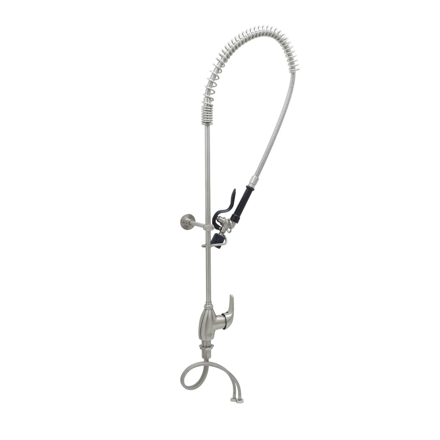 T&S Brass S-2780-BJ Single Lever Deck Mount Stainless Steel Pre-Rinse Unit - S-0107-J Valve