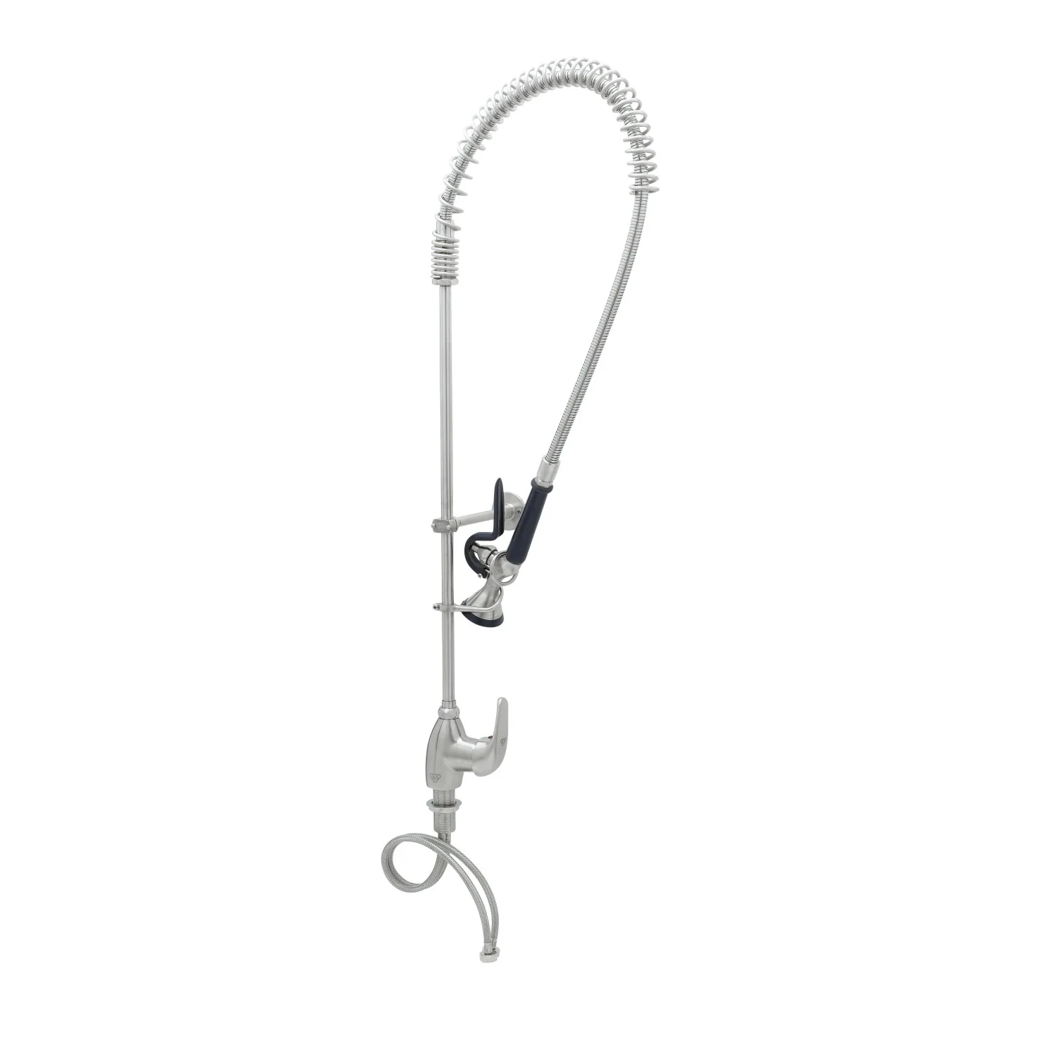 T&S Brass S-2780-BY Single Lever Deck Mount Stainless Steel Pre-Rinse Unit - S-0107-Y Valve