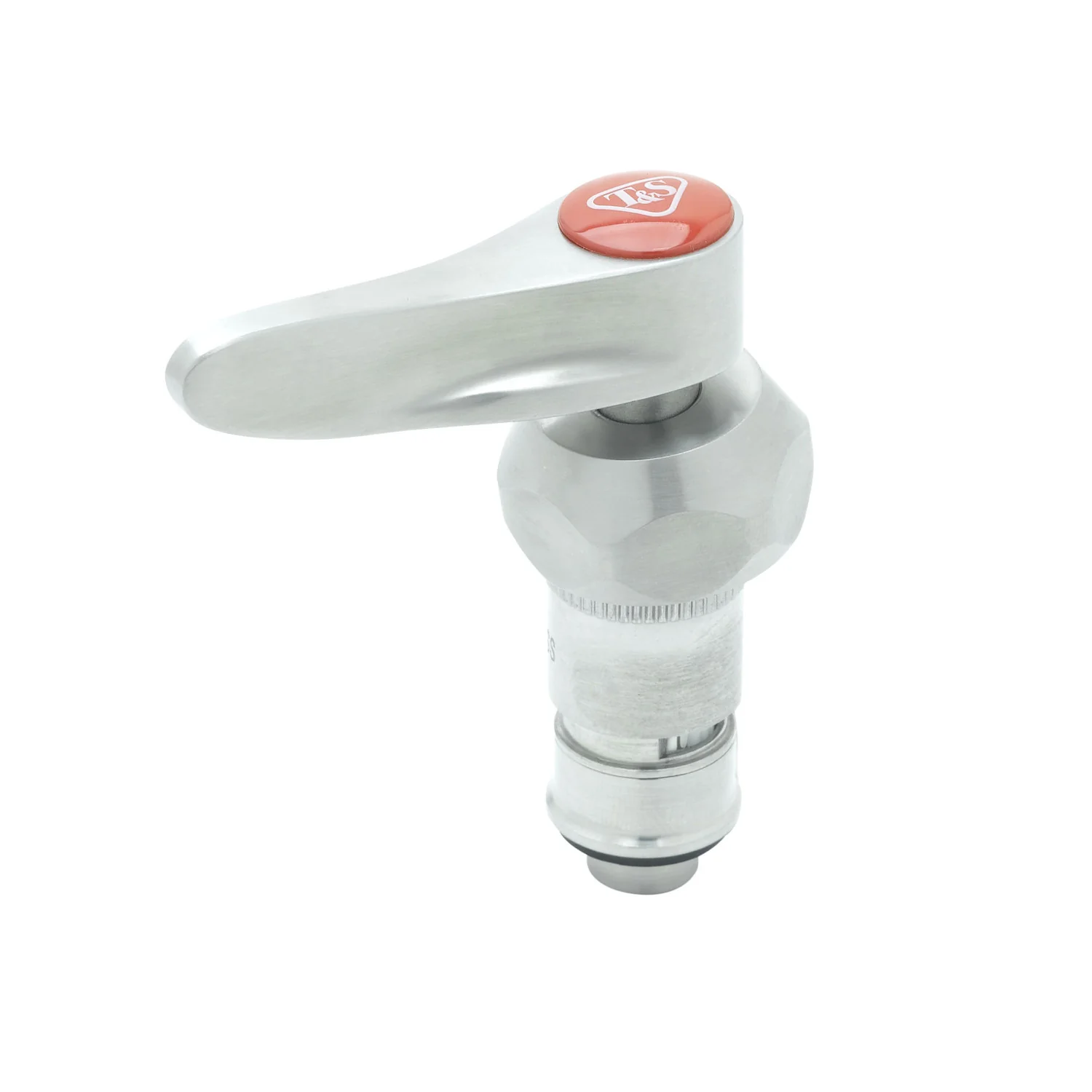 T&S Brass S012446-30NS RTC Stainless Steel Cerama Cartridge Assembly - Red Index & Handle
