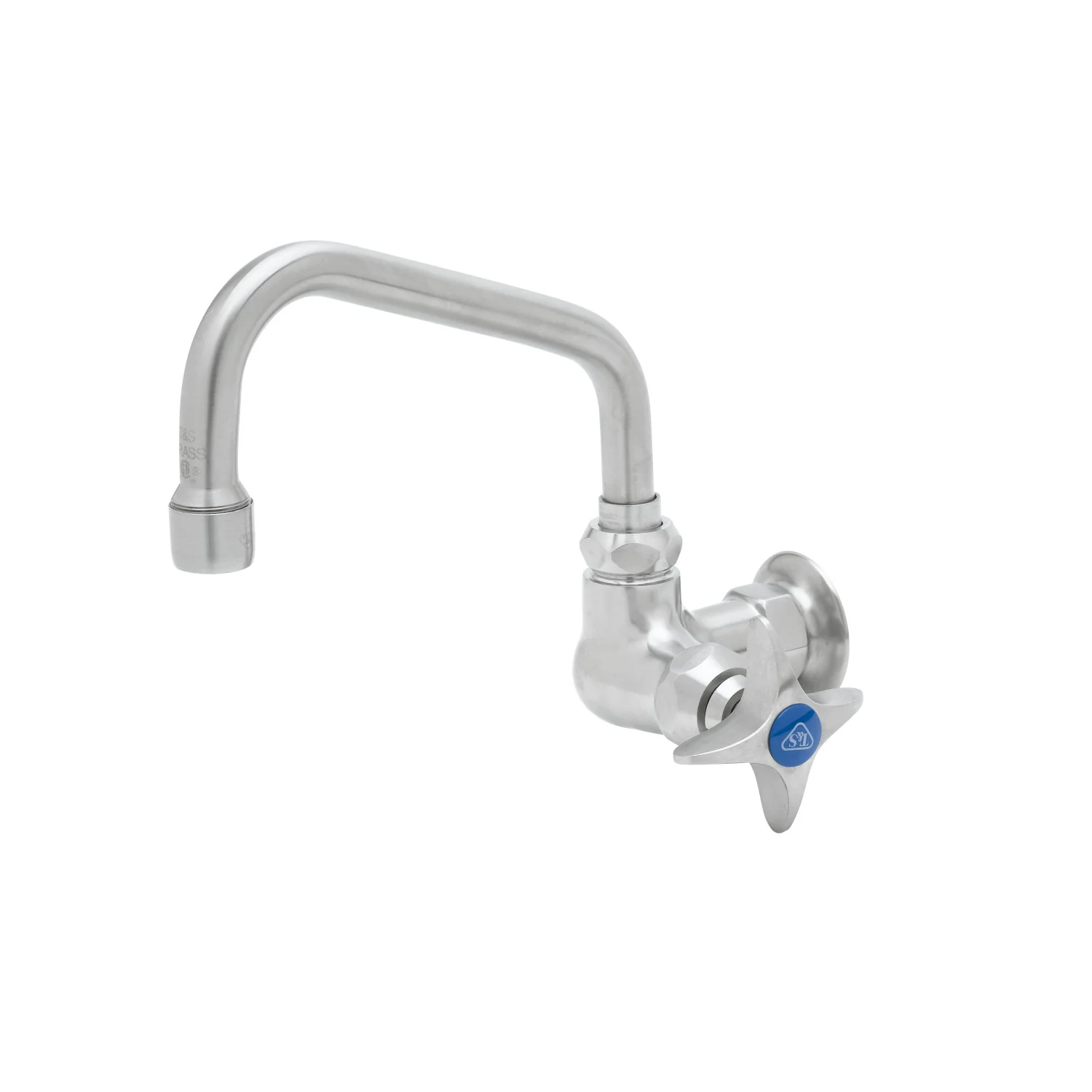 T&S Brass S-0212 6" Swing Nozzle Stainless Steel Wall Mount Pantry Faucet - Eterna Cartridge