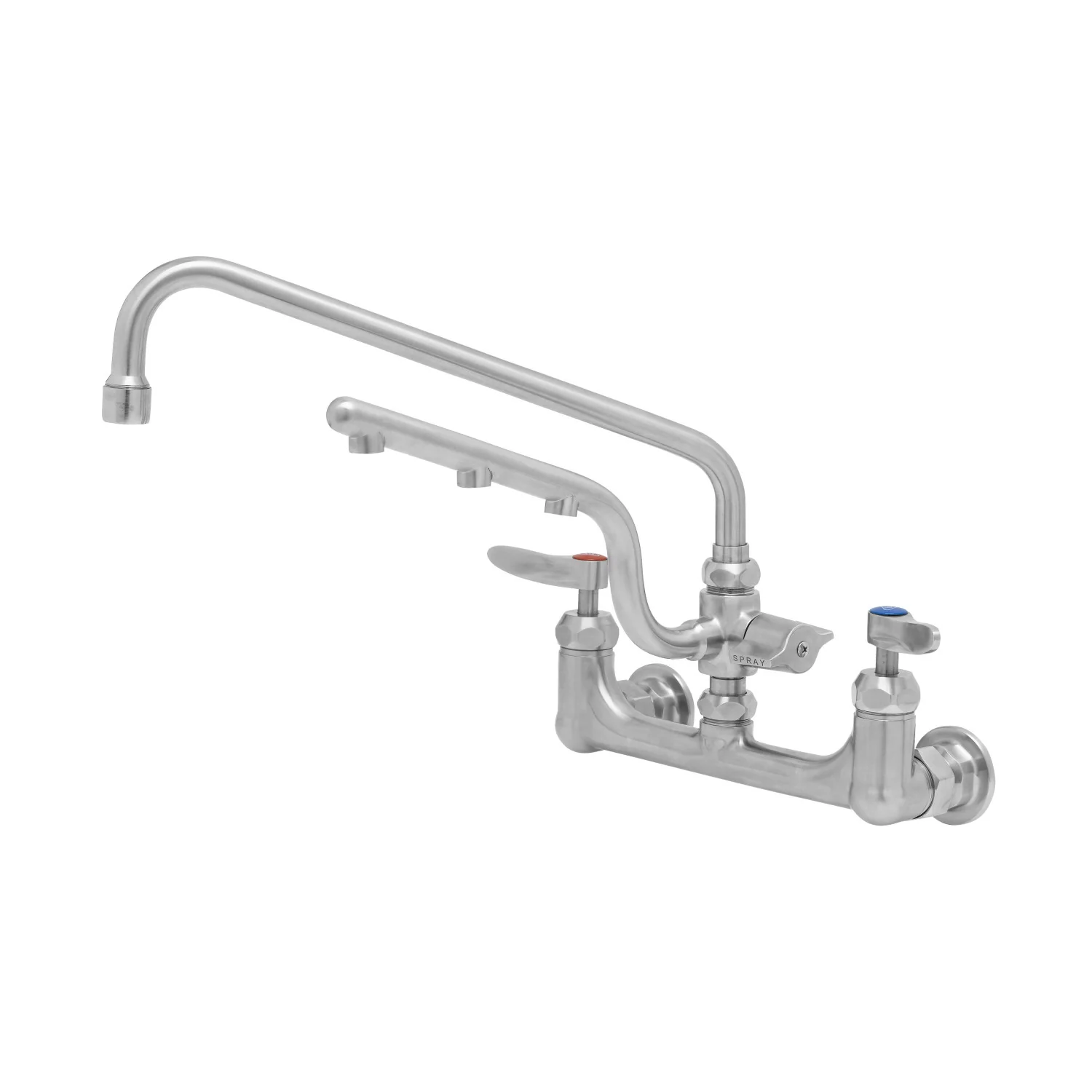 T&S Brass S-0231-U12-CR 12" Swing Nozzle Wall Mount UltraRinse Faucet - 10" Sprayer & Cerama Cartridges