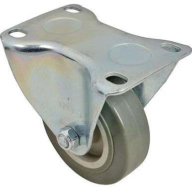 Standard-Duty 3" Rigid Plate Caster Polyurethane wheel with plastic hub 15/16