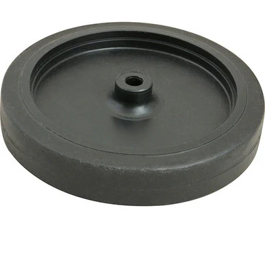 Standard-Duty 5" Caster Wheel with Plain Bearing Black rubber wheel with plastic hub 15/16