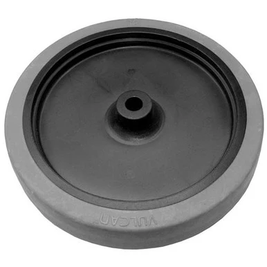 Standard-Duty 5" Caster Wheel with Plain Bearing Gray rubber wheel with plastic hub