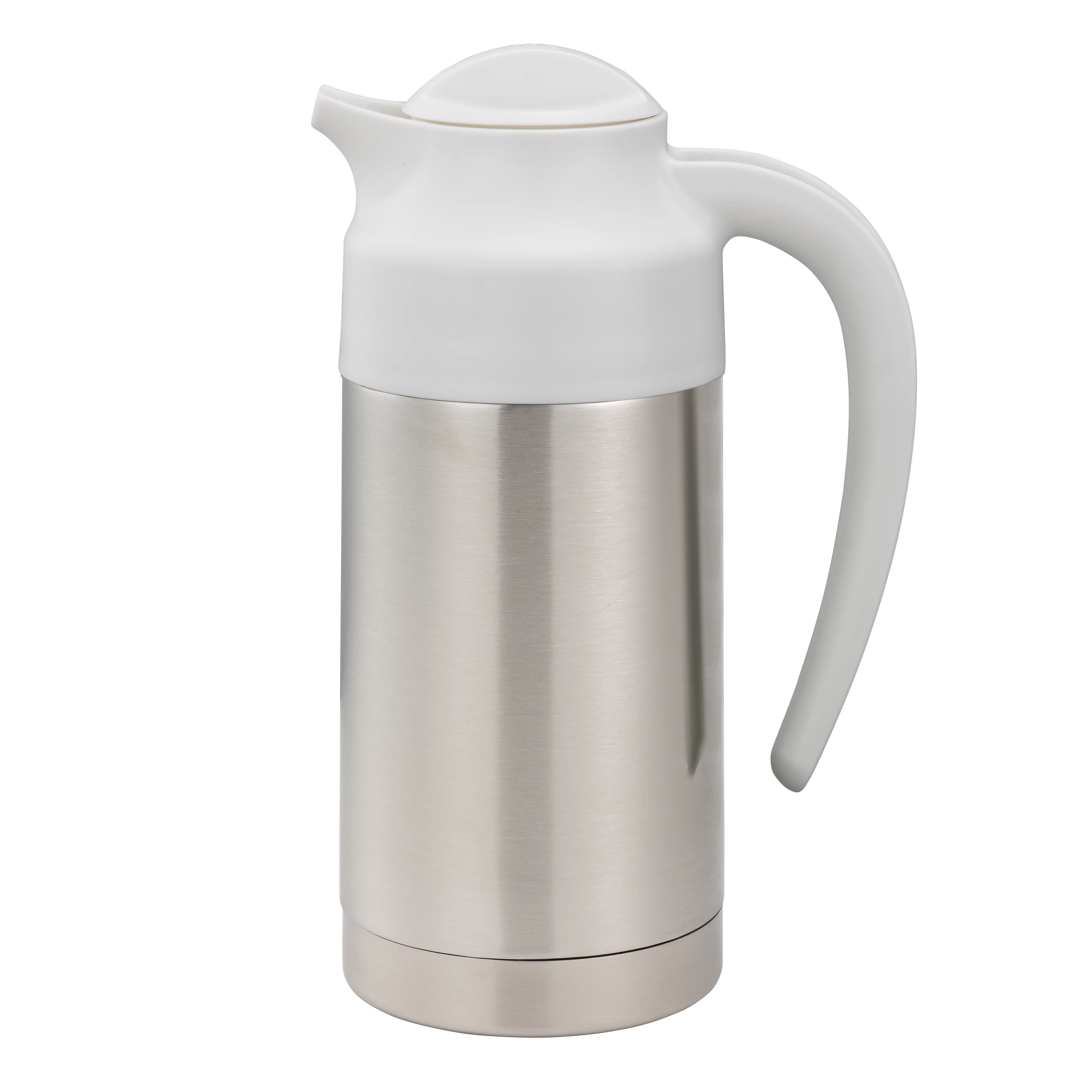 SteelVac® 0.7-Liter Vacuum Insulated Creamer with Steel Base in Brushed Stainless and White