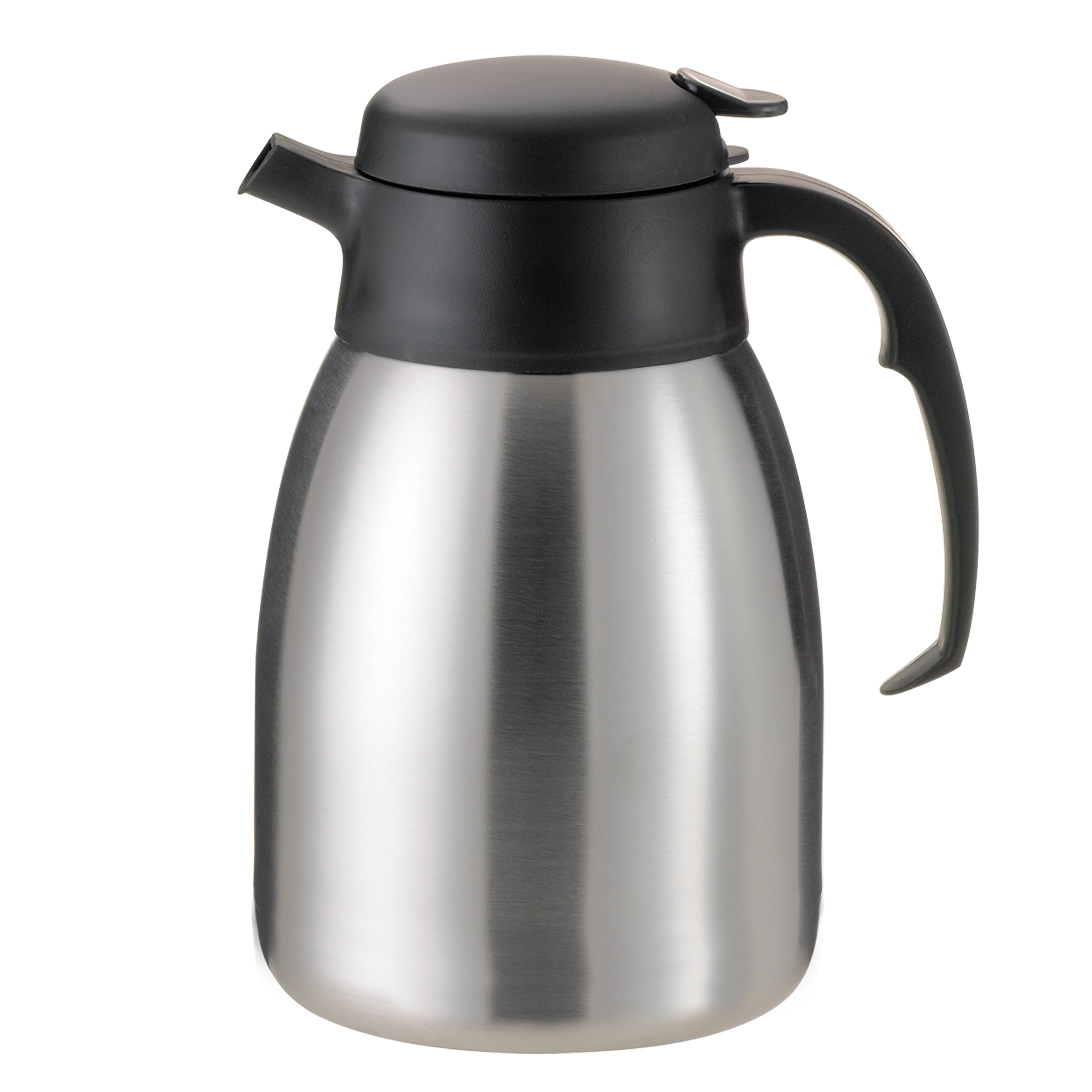 SteelVac® Essential 1.5-Liter Vacuum Insulated Carafe with Push Button Lid in Brushed Stainless and Black