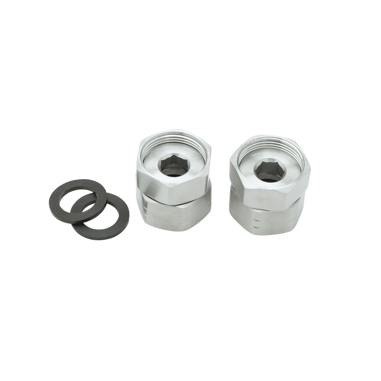 T&S Brass S-0467 1/2" NPT Wall Mount Faucet Inlet Adapters - Two-Pack (Polished Chrome)