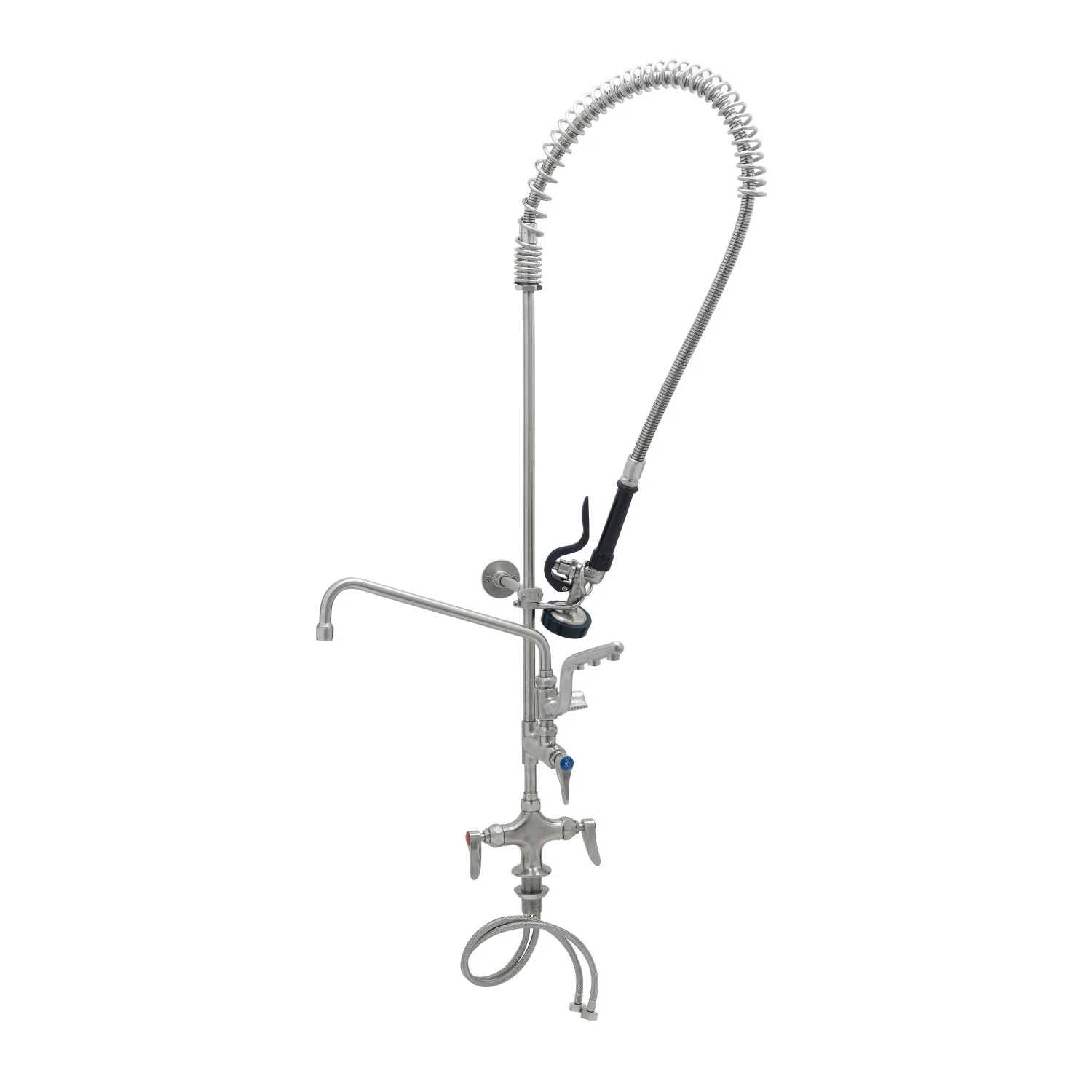 T&S Brass S-0113-U12-B 12" Swing Nozzle UltraRinse Single Hole Pre-Rinse - 10" Sprayer & Eterna