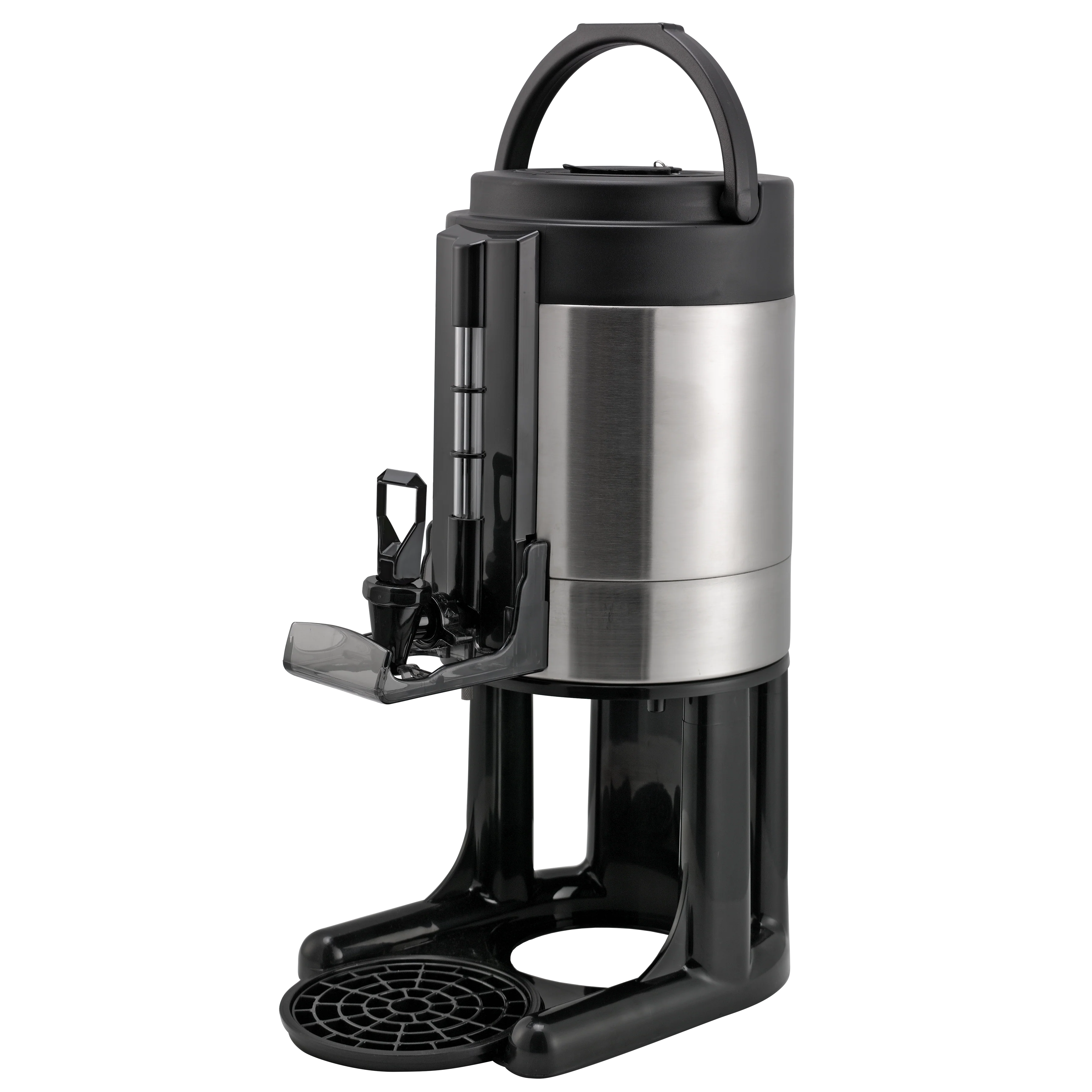 Universal Thermal Container 1-Gallon Vacuum Insulated Dispenser in Brushed Stainless and Black