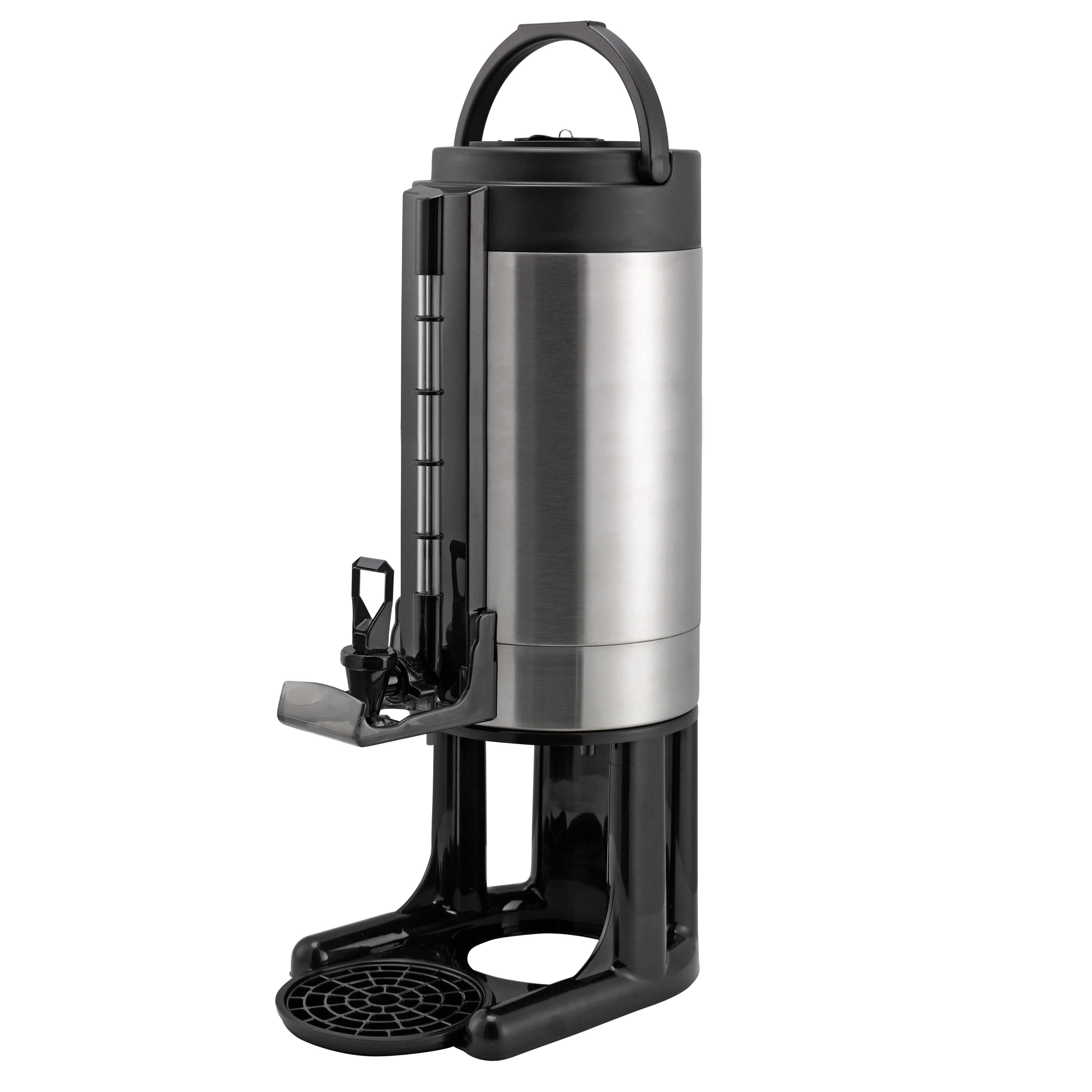 Universal Thermal Container 2-Gallon Vacuum Insulated Dispenser in Brushed Stainless and Black