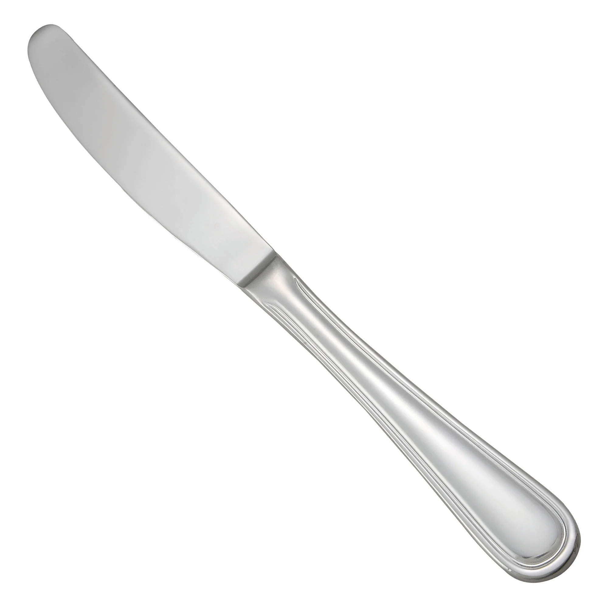 Winco 0030-15 9-1/4 Inch Dinner Knife Hollow Handle Mirror Finish 18/8 Stainless Steel