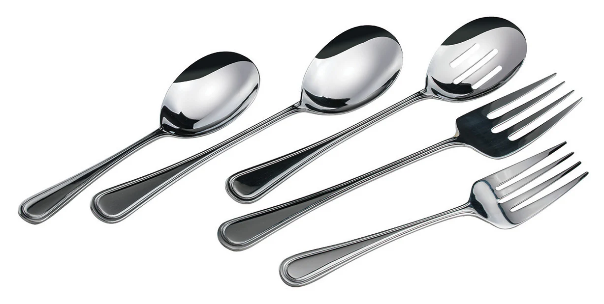 Winco 0030-23 11-1/2 Inch Solid Serving Spoon Stainless Steel Mirror Finish - Image 2