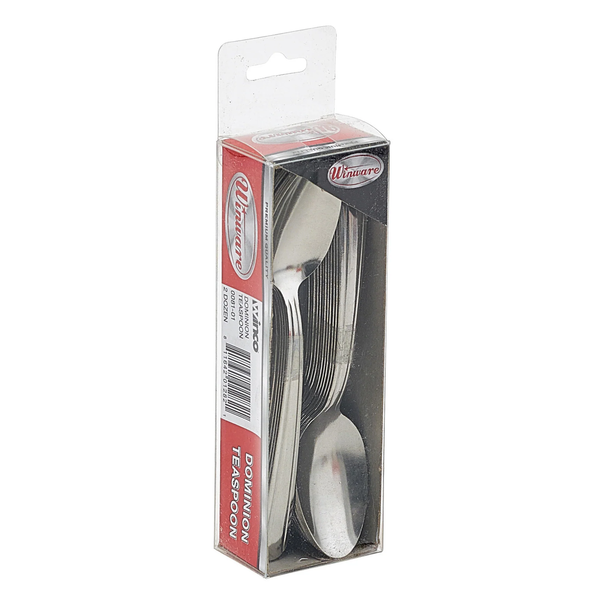 Winco 0081-01 Dominion Teaspoon, 2-doz/pk, 18/0 Medium Weight