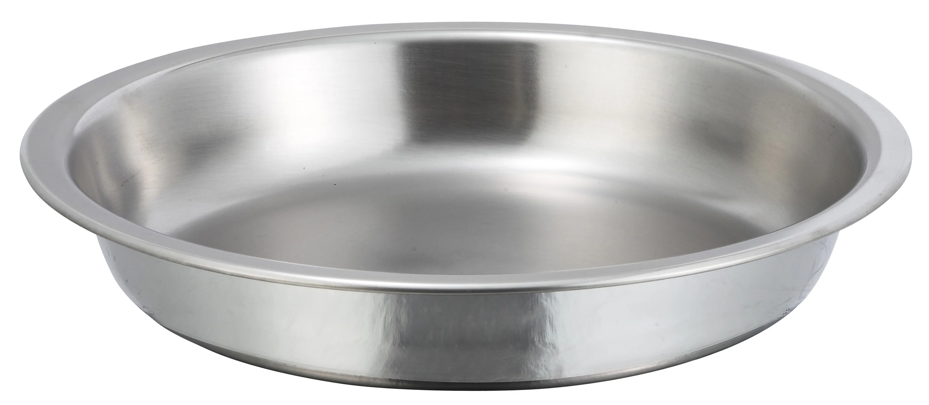 Winco 203-FP 4 Quart Round Food Pan Stainless Steel for Food Prep - Image 2