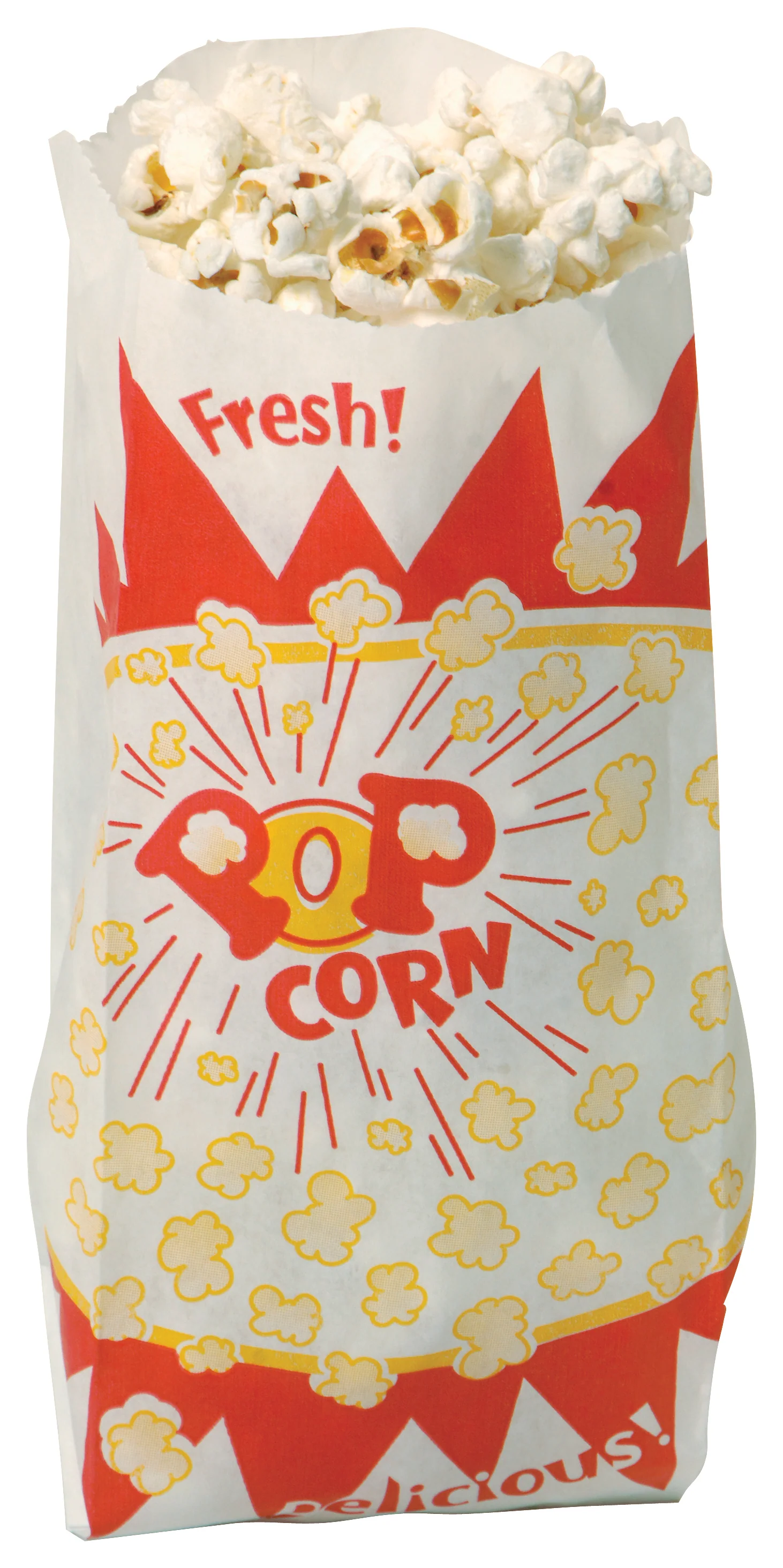 Winco 41002CS BenchmarkUSA Popcorn Paper Bags - 1.5 oz - 1,000 pieces/case - Image 2
