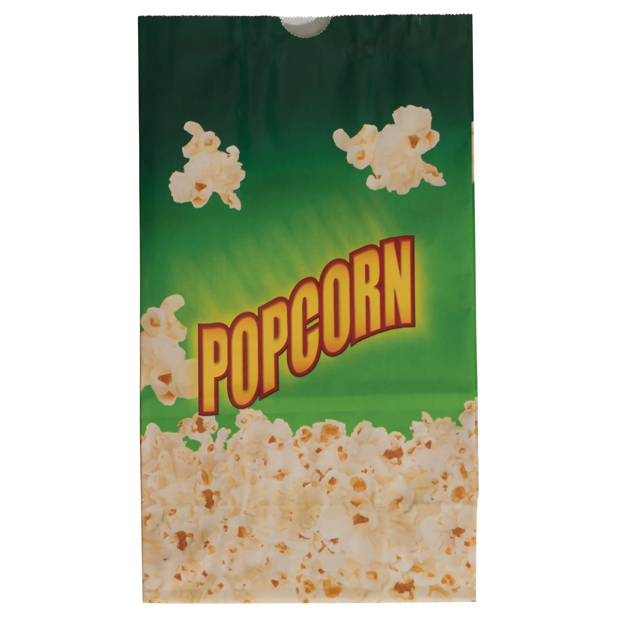 Winco 41230CS 130 Oz Popcorn Butter Bags 6 Inch Coated Green 500 Bags