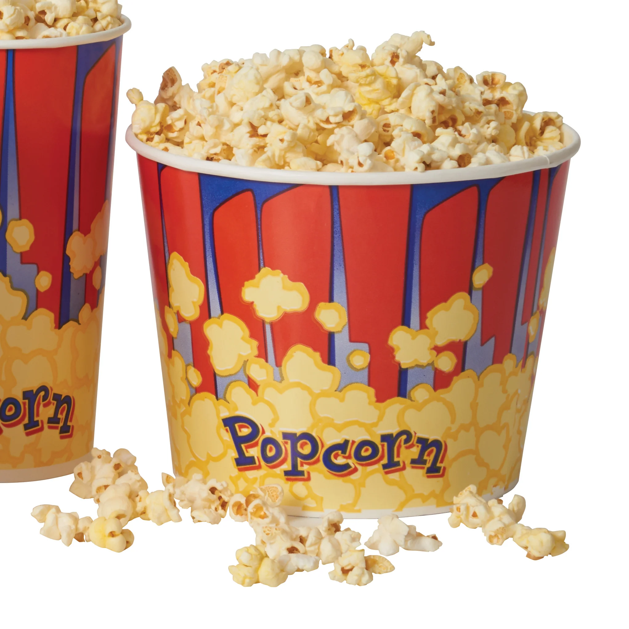 Winco 41485CS 85 Oz Benchmark Popcorn Tub with 7 Inch Top Diameter - 300 Packs - Image 3